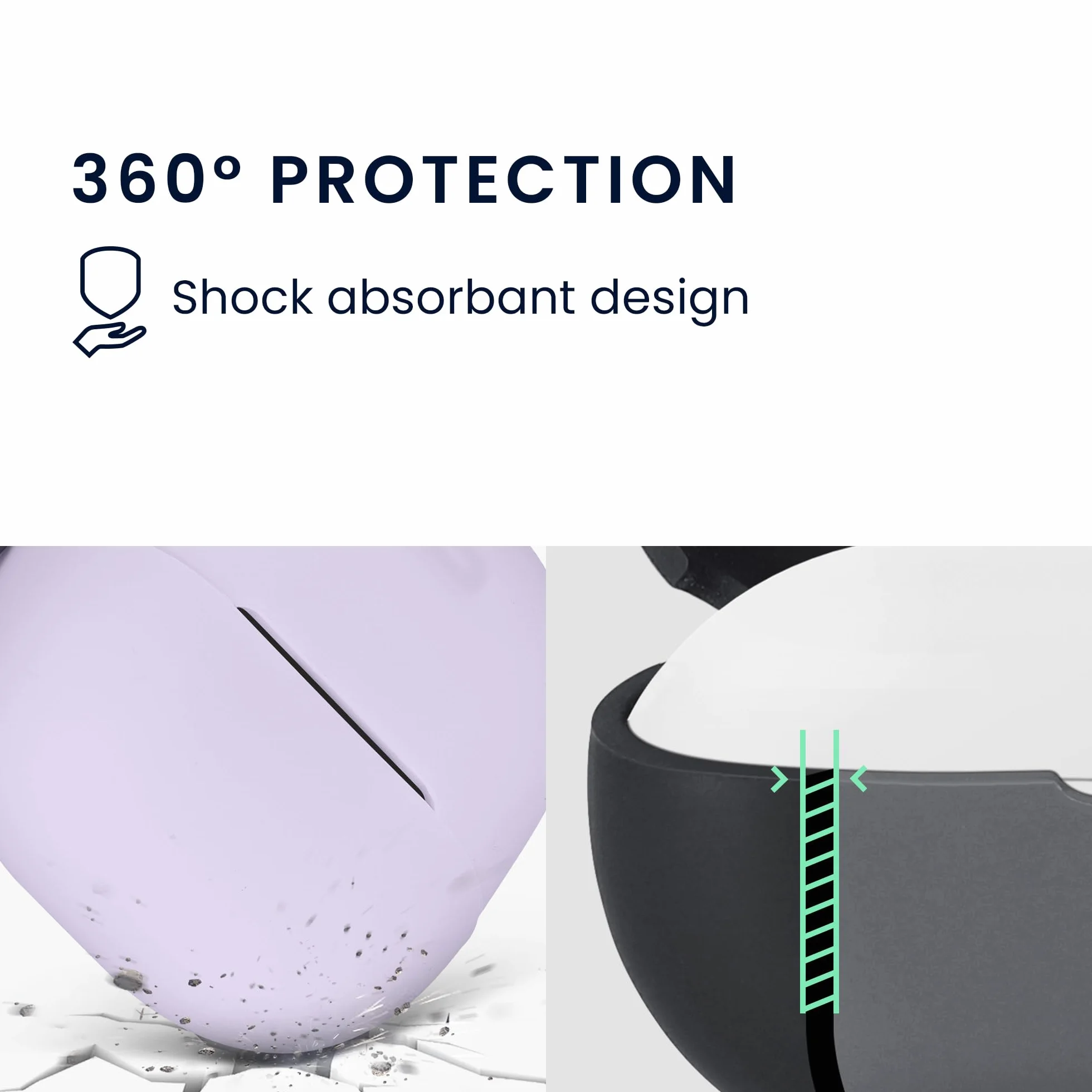 kwmobile Etui kompatybilne ze słuchawkami Xiaomi Redmi Buds 8 Lite – silikonowe etui ochronne, etui ochronne, pokrowiec w kolorze lawendowym