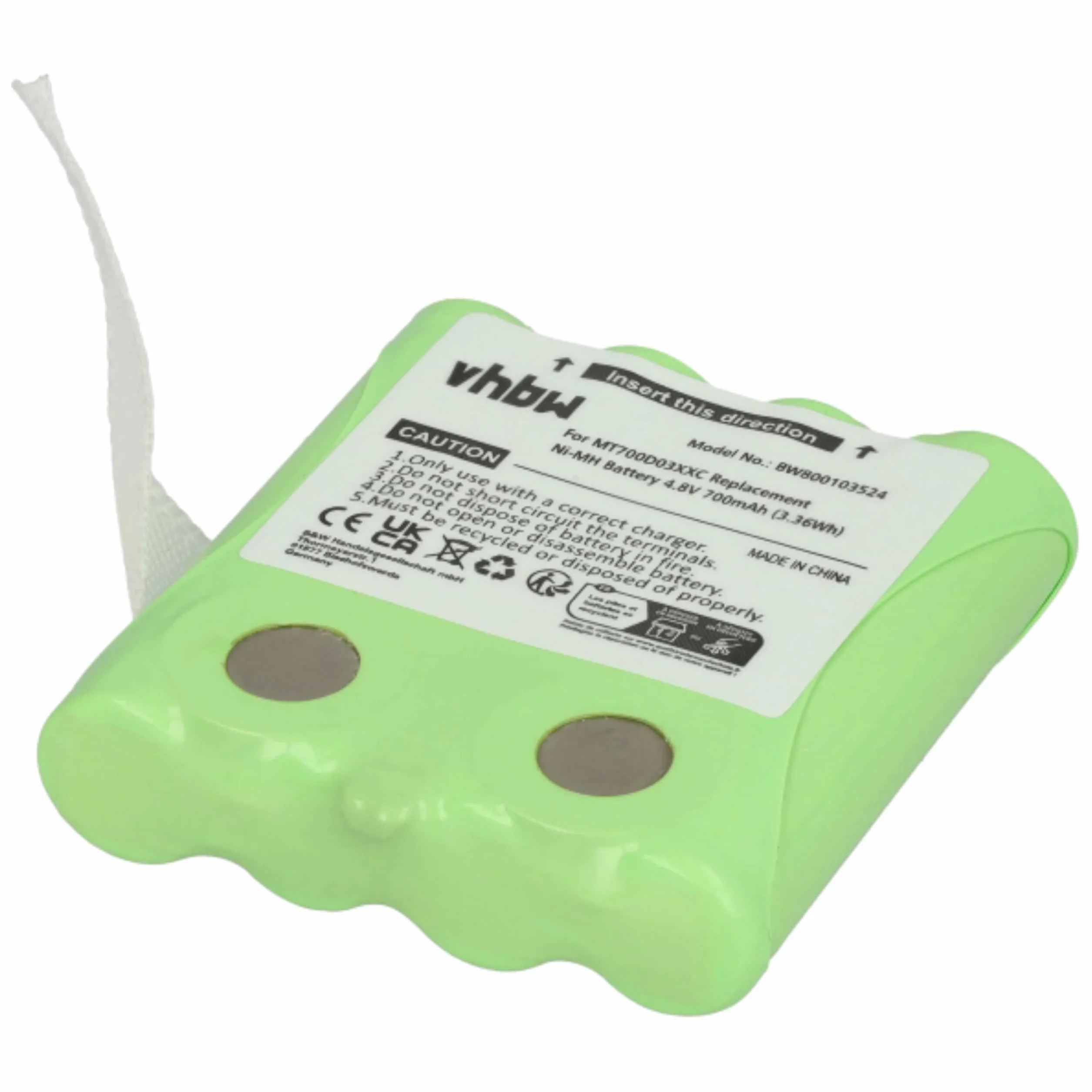 Akumulator kompatybilny z DeTeWe Outdoor 8000 PMR8000 Simvalley WT-100 700 mAh 4,8 V NiMH zamiennik PX-175-675
