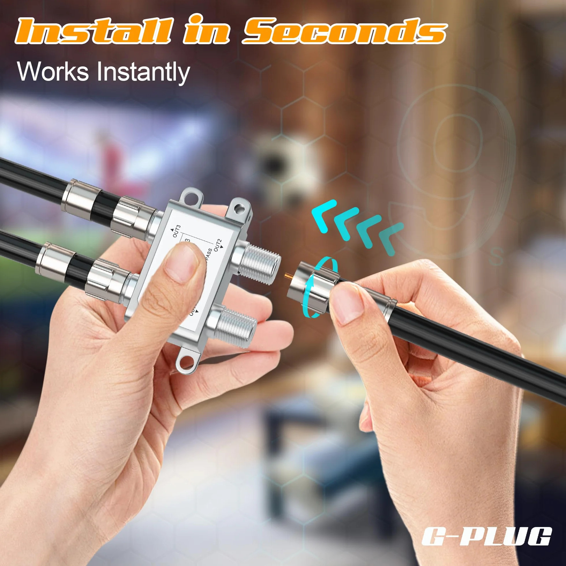 Rozdzielacz satelitarny 3-drożny Premium HDTV 4K DVB-S/S2 DVB-T/T2 DVB-C/C2