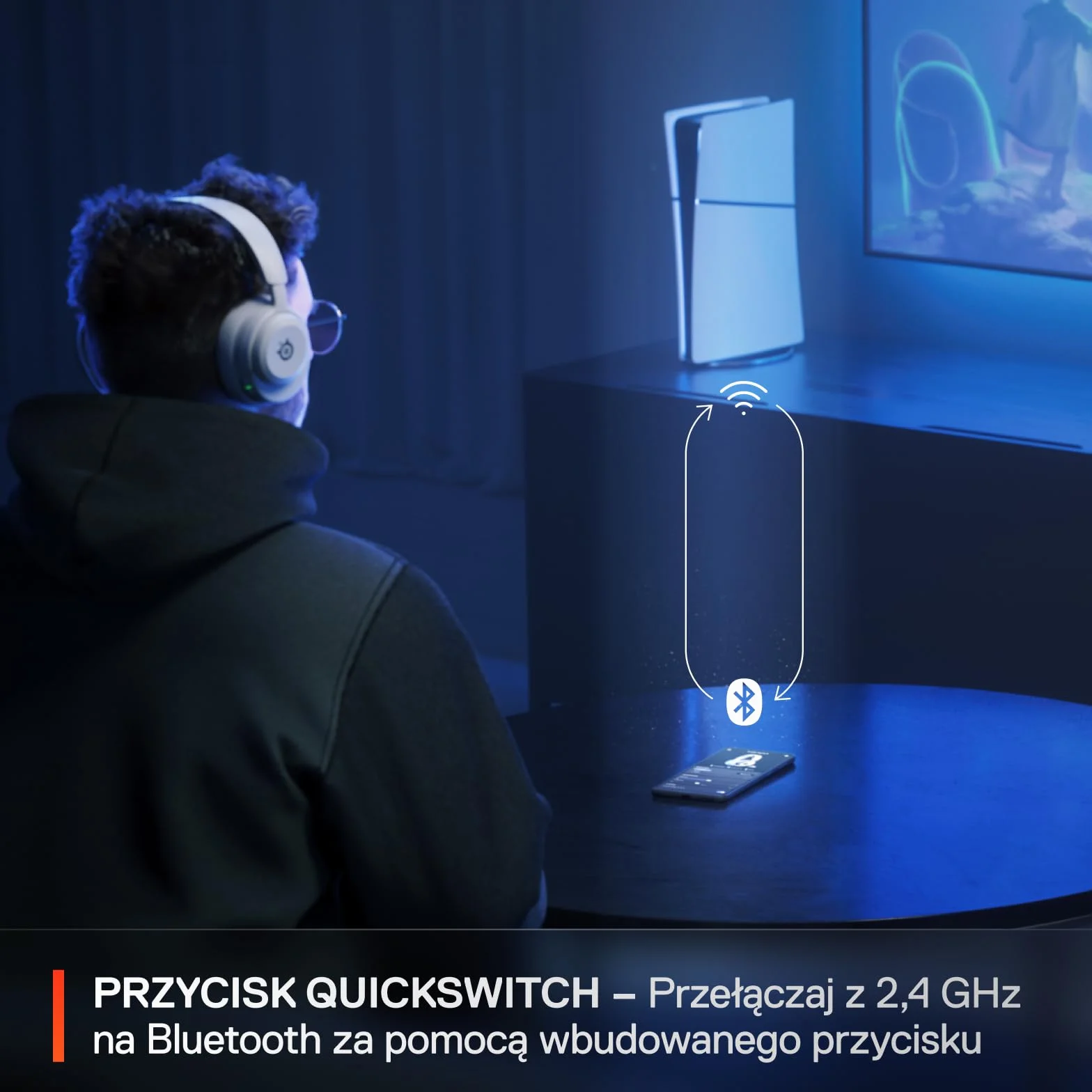 SteelSeries Arctis Nova 5 Słuchawki bezprzewodowe do gier 2,4 GHz BT 60h baterii