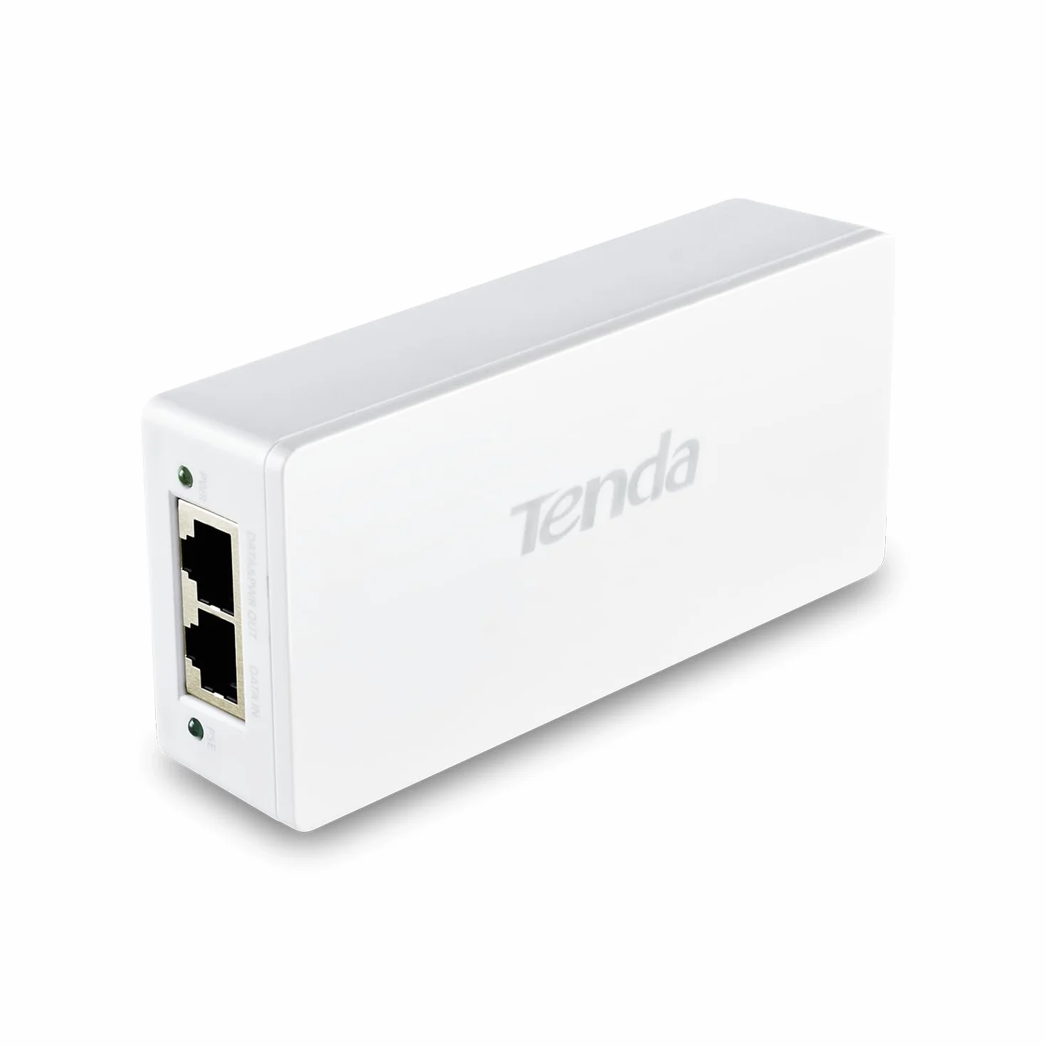 Tenda Gigabitowy Injector PoE+ 30 W 100 m IEEE 802.3af/at Biały PoE30G-AT