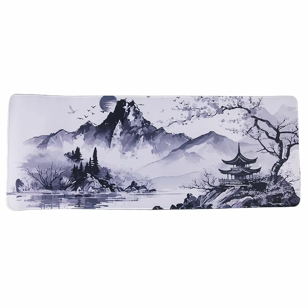 lachineuse - Podkładka pod mysz XXL - Mount Fuji - Azja przyjemności - 800 x 300 x 3 mm - Japońska dekoracja - antypoślizgowa i wodoodporna - Dekoracja biura - Pomysł na prezent Japonia Azja