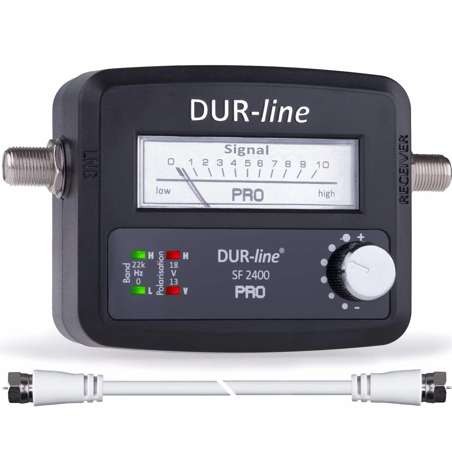 Dur-Line SF 2400 Pro Miernik do Cyfrowej Anteny Satelitarnej, Czarny