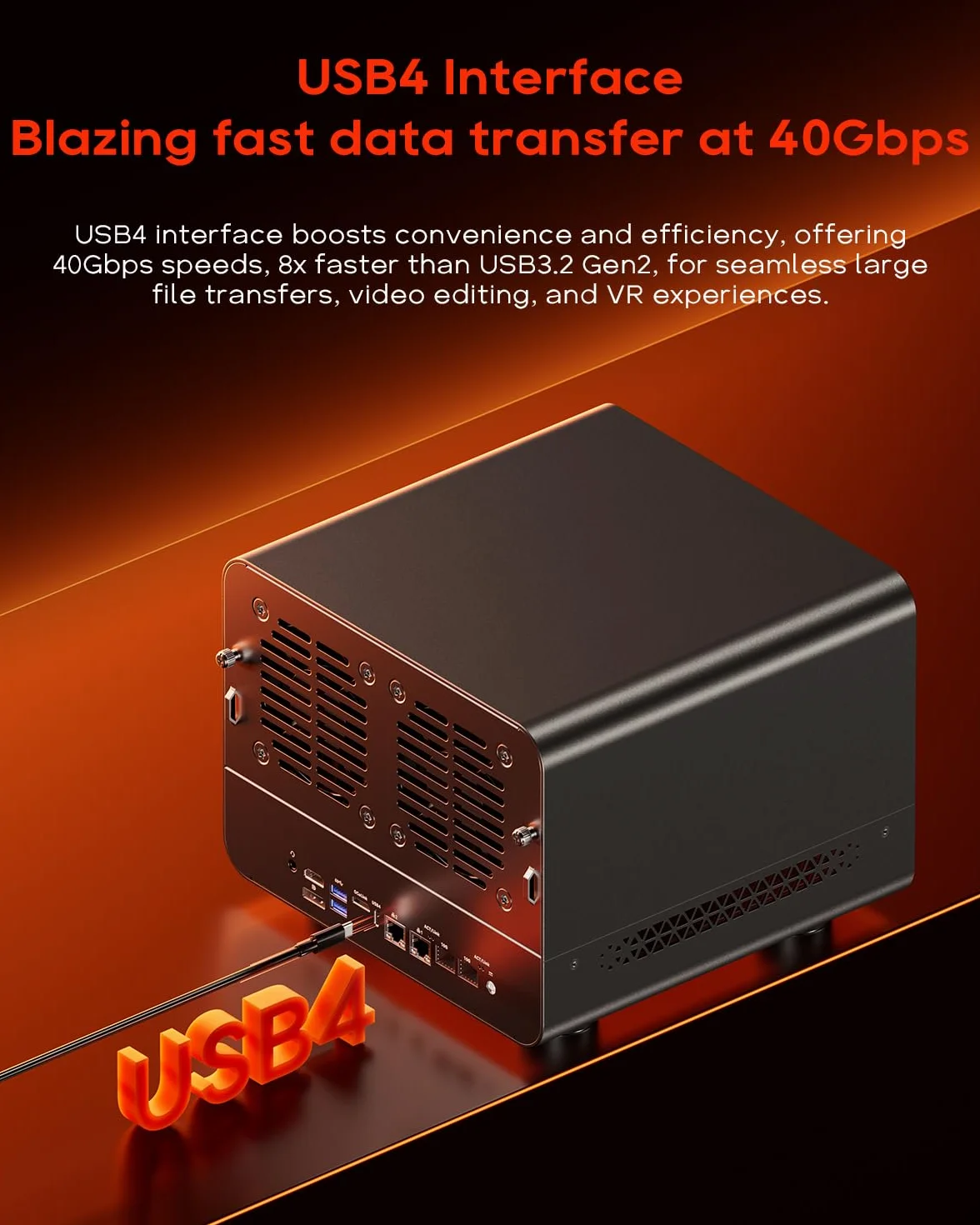 AOOSTAR WTR MAX 11 Bay Desktop NAS mini PC, NAS Server Ryzen 7 PRO 8845HS bez pamięci RAM bez SSD, 6 * 2,5"/3,5" SATA HDD, 4*sloty M.2 NVMe, 2x10GbE, 2x2,5GbE, OCuLink, HDMI 4K, NAS pamięć sieciowa