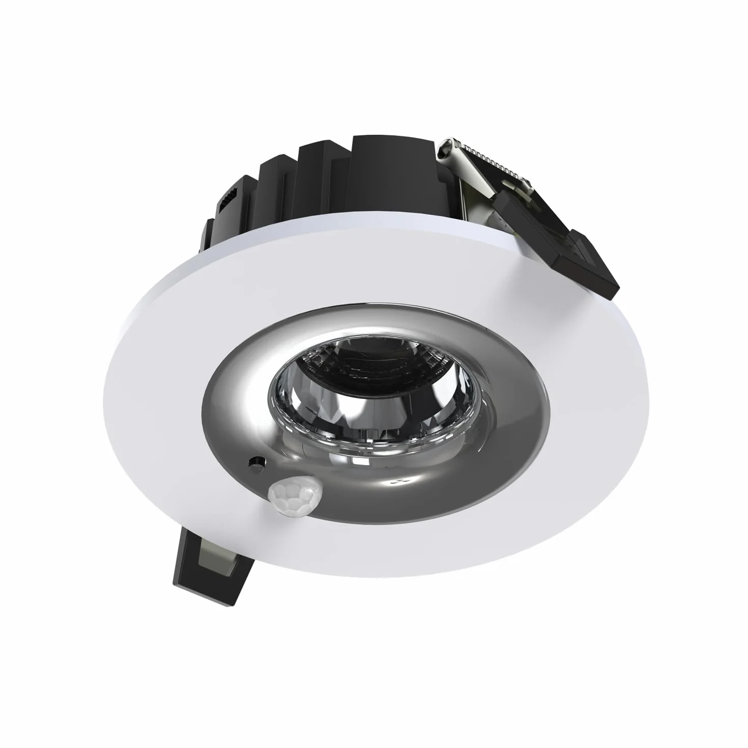 SINCELIGHT PIR Czujnik Ruchu LED Oprawa Wbudowana, 12W Wpuszczane Reflektory Sufitowe na otwory Φ75mm, Automatyczne WŁĄCZ./WYŁĄCZ., Aktywacja Ruchem, 4000K Neutralna Biel, 1 szt.