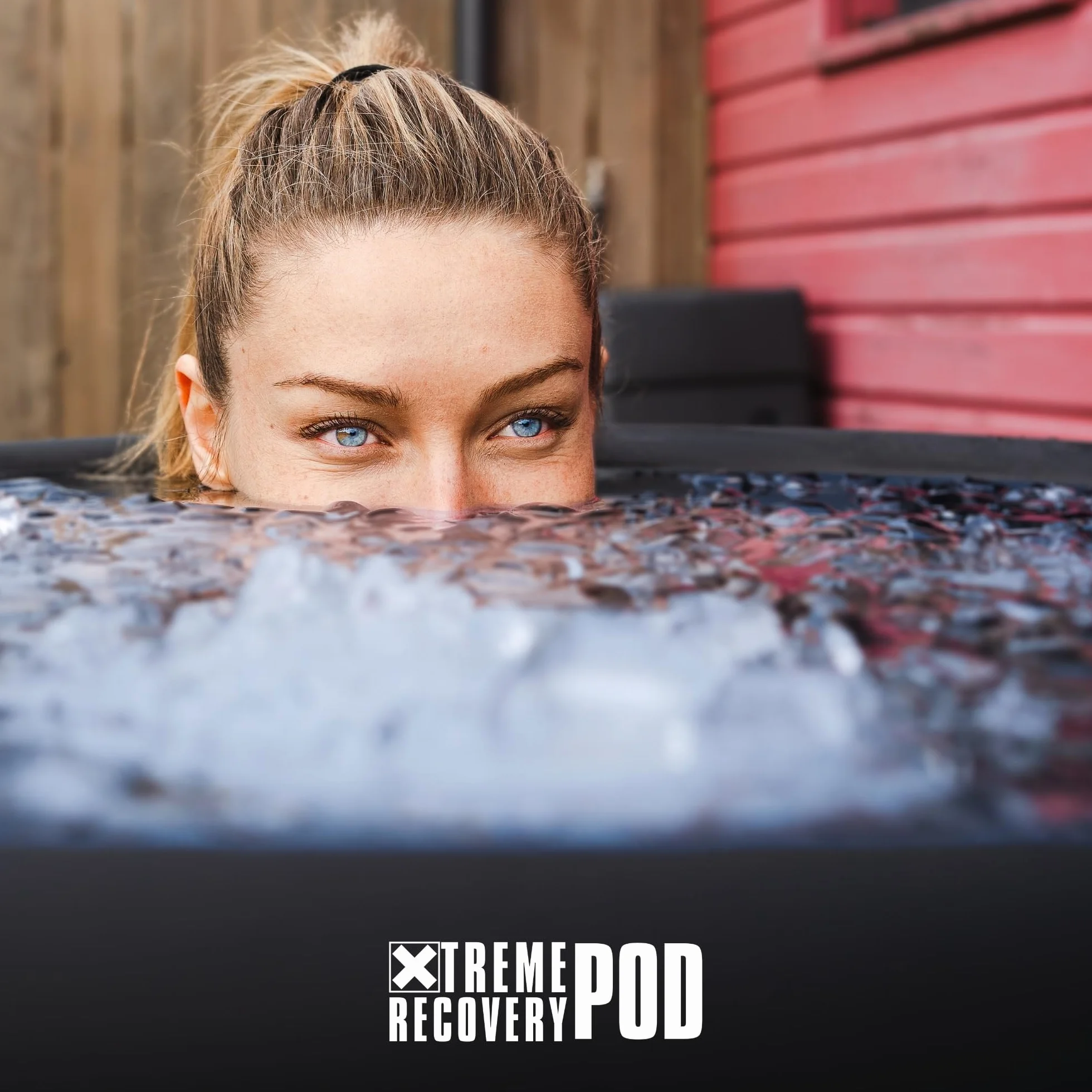 Lodowa kąpiel Xtreme Recovery POD Duża lodowa kąpiel dla sportowców, zewnętrzna lub wewnętrzna przenośna kąpiel z pokrywką, Krioterapia, Składana wanna dla dorosłych, Lodowa tub… (Black)