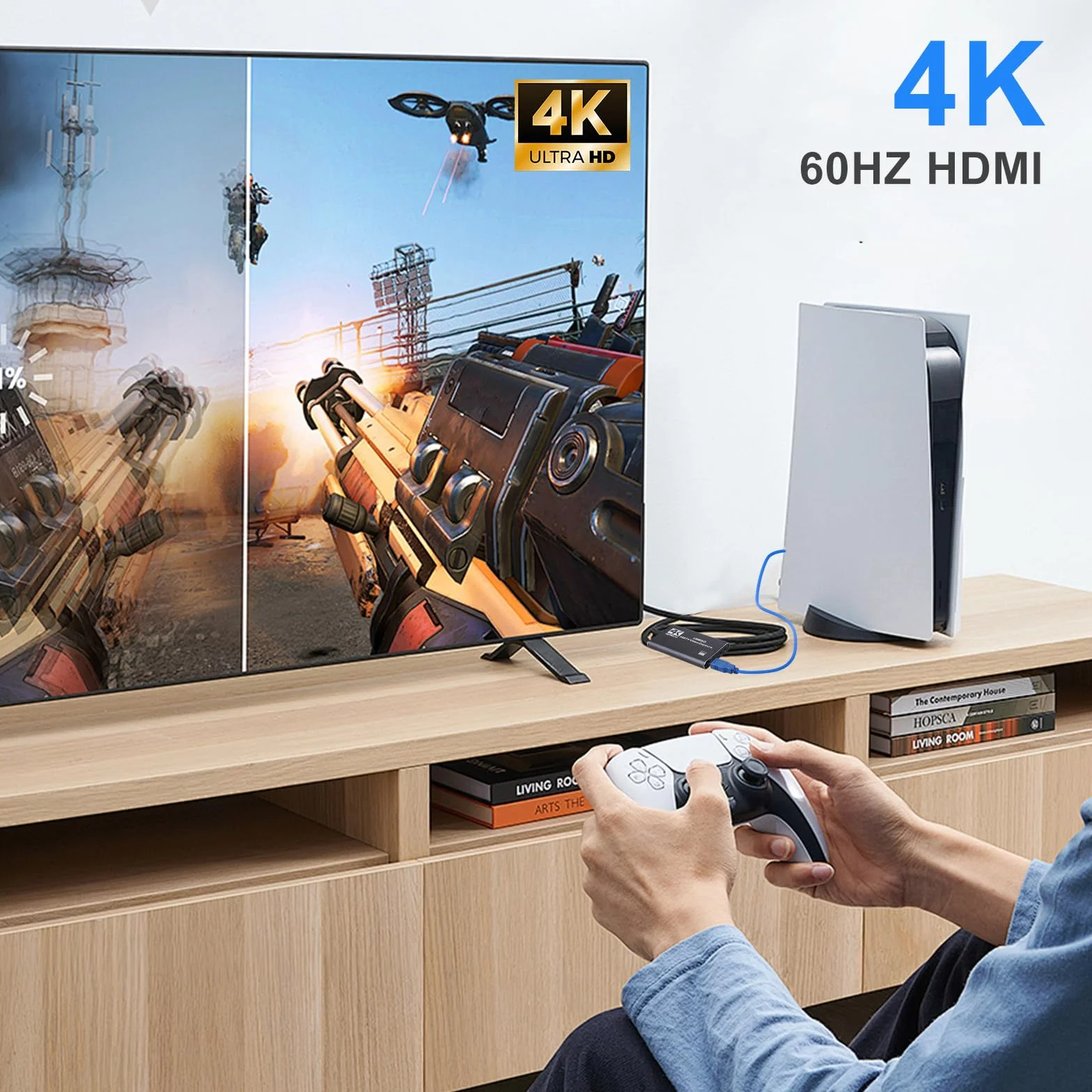Karta przechwytywania 4K HDMI USB 3.0 z Loop-Out 1080P 60FPS do PS5 Xbox Switch OBS