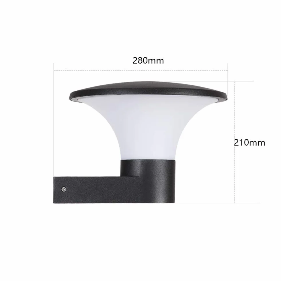 E27 PC Kształt parasola Wodoodporna lampa ścienna zewnętrzna Aluminiowa antykorozyjna lamówka ścienna, oświetlenie werandy, oświetlenie zewnętrzne do montażu na ścianie, oprawy ścienne Trwałe