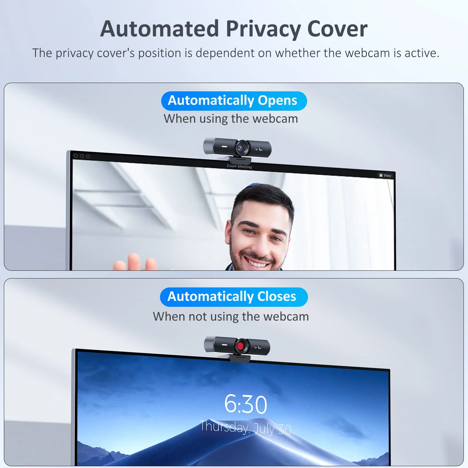 NexiGo HelloCam kamera internetowa 1080p Windows Hello mikrofon automatyczna migawka USB