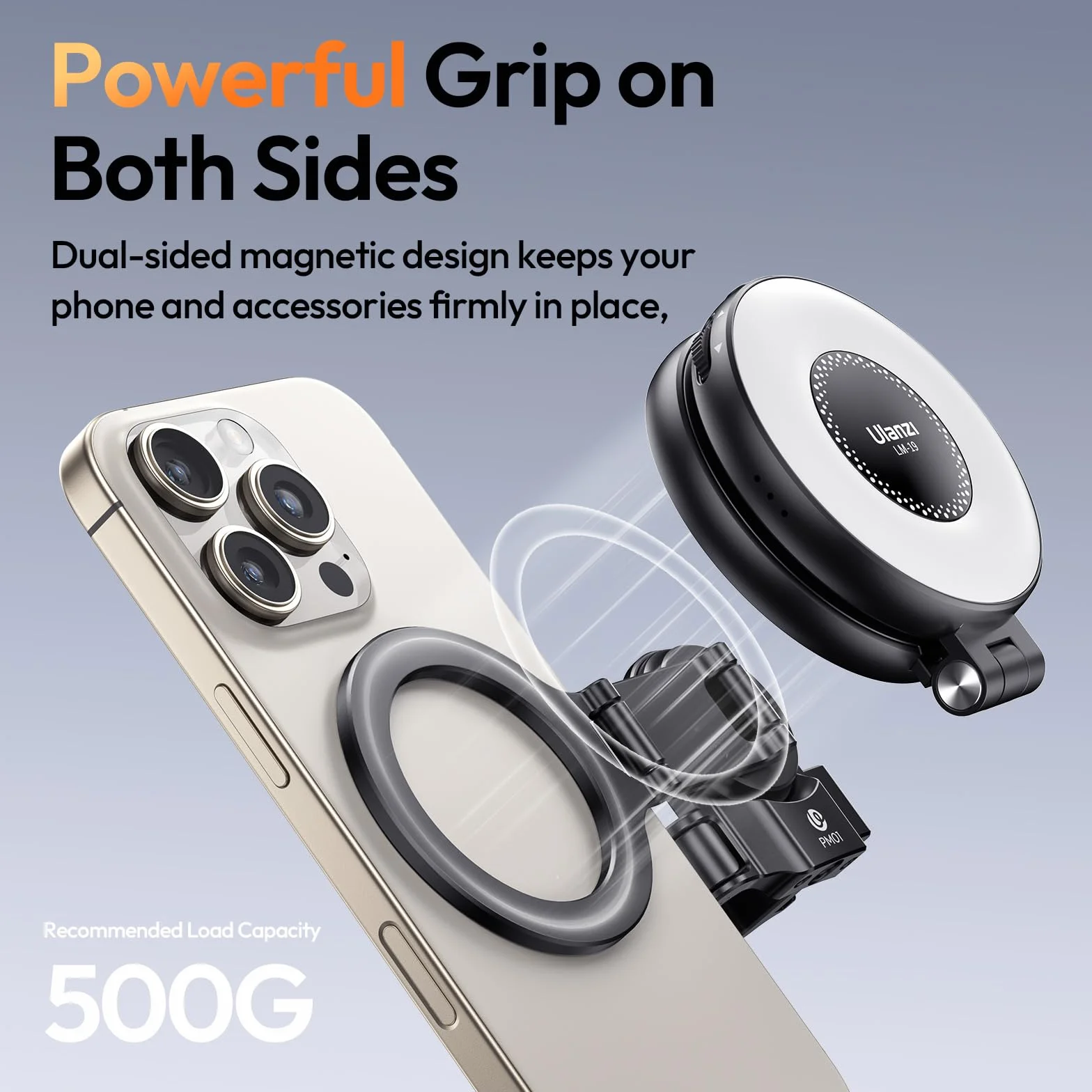 ULANZI PM01 Magnetyczny uchwyt przedłużający do DJI Osmo Pocket 3, stojak montażowy z zimną stopką, akcesoria