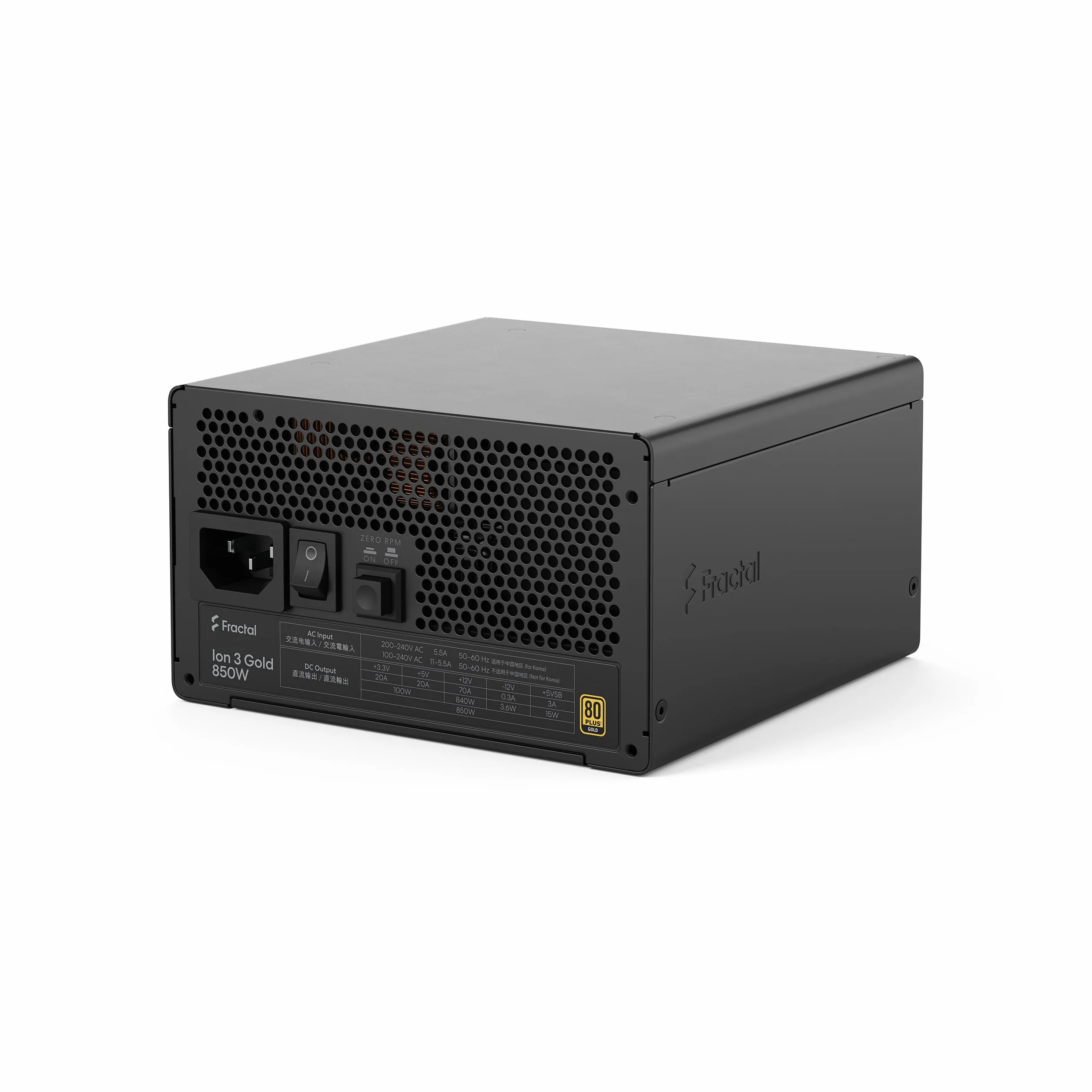 Fractal Design Ion 3 Gold 850 W Black 80 PLUS Gold w pełni modułowy zasilacz ATX12V 3.1