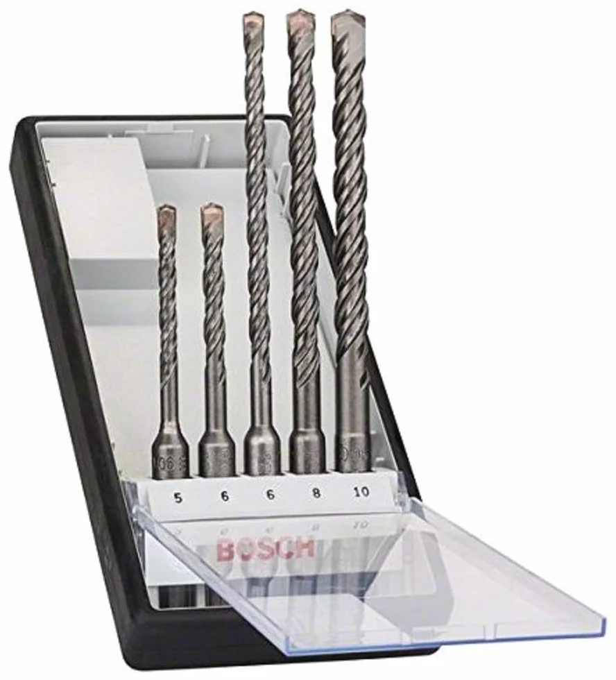 Bosch Professional Młot udarowo-obrotowy GBH 2-21 (z SDS plus, w zestawie dodatkowy uchwyt, ściereczka maszynowa, ogranicznik głębokości, w walizce rzemieślniczej) + 5-częściowy zestaw wierteł