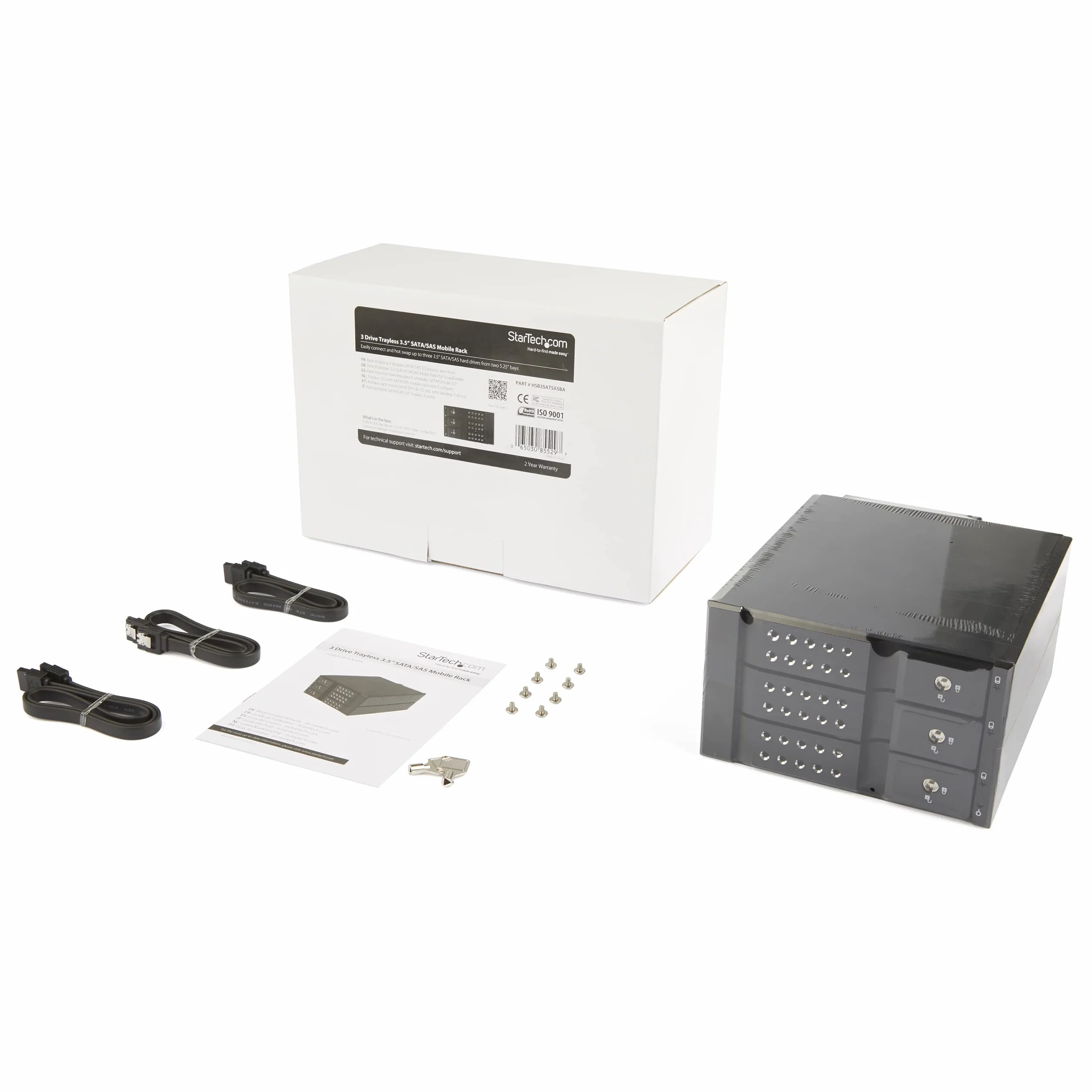 Aluminiowy tylny panel z gorącą wymianą 3,5 cala SAS II/SATA III 6 Gb/s HDD 3-kieszeniowy