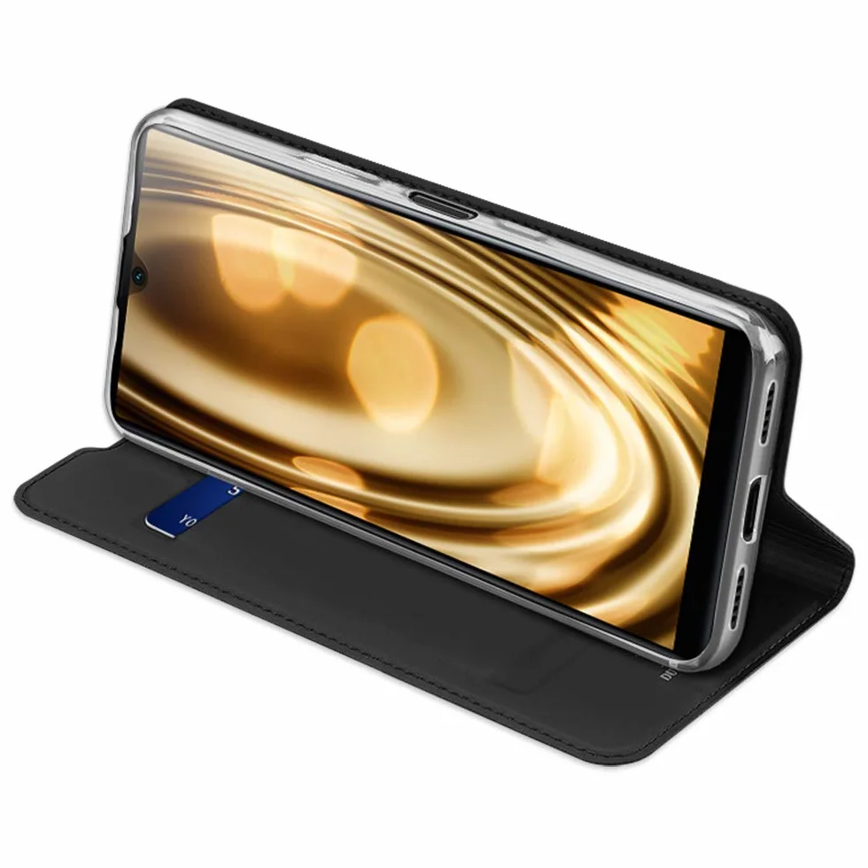 Etui z klapką PU TPU z gniazdem na karty i stojakiem do Sony Xperia L4 czarne