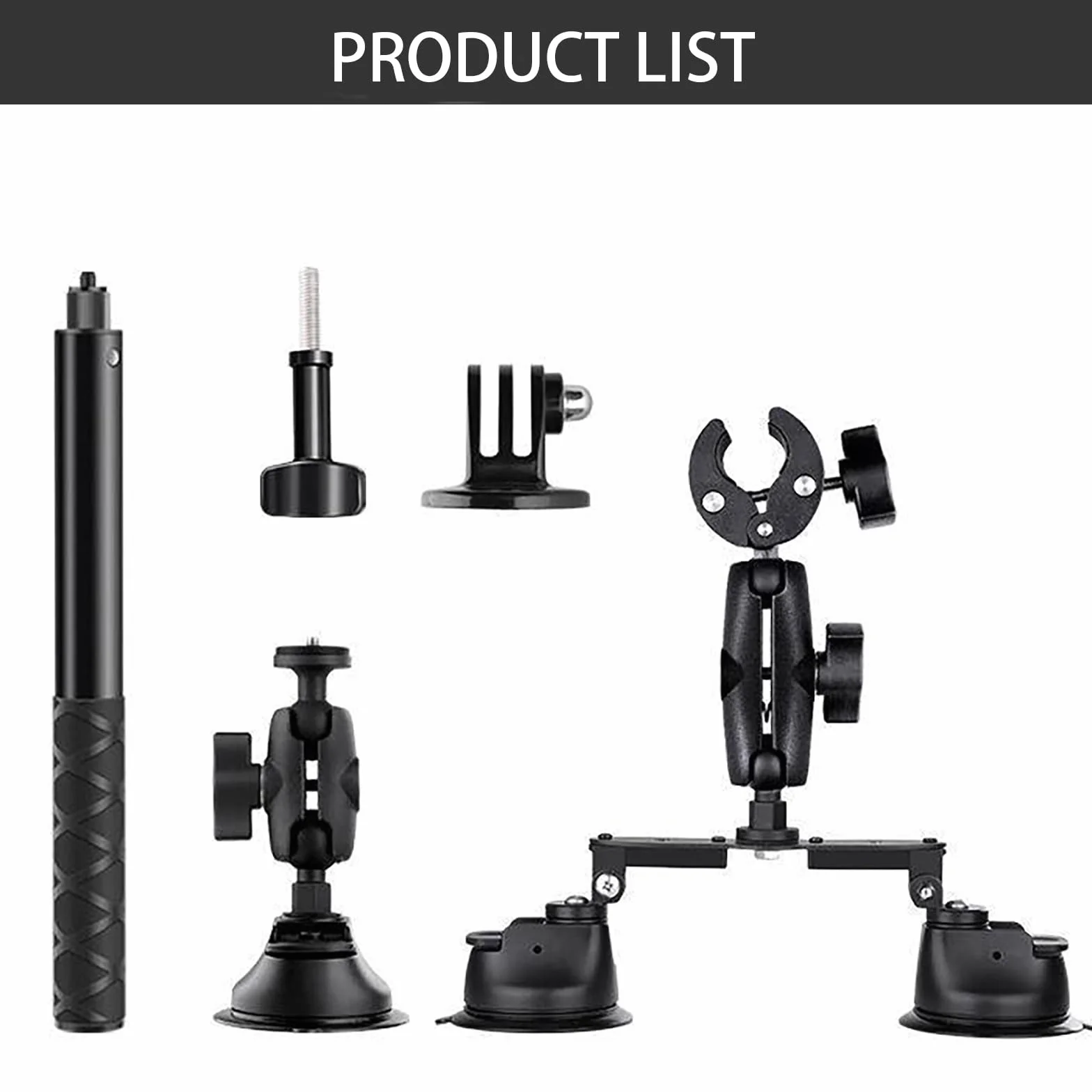 NEWFUN Kij Fotograficzny 112 cm z Przyssawką do Insta360