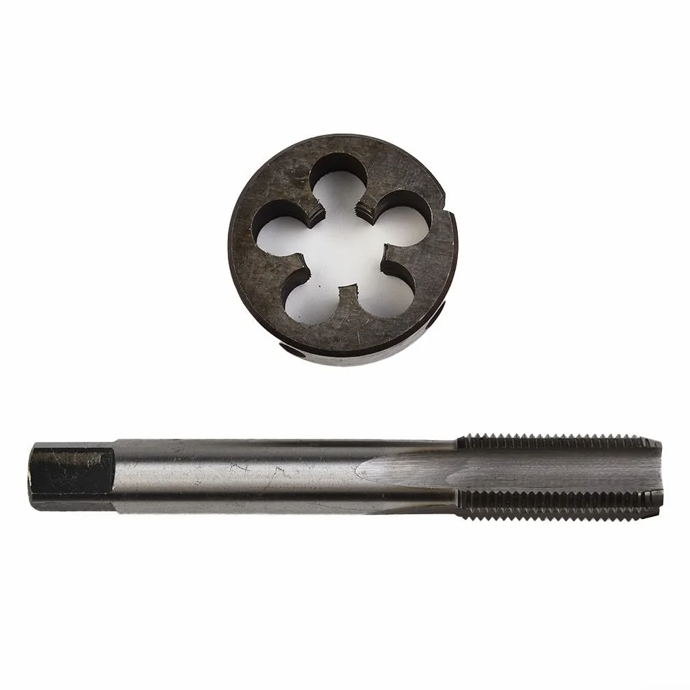Zestaw gwintowników i narzynek, gwintowniki i narzynki do gwintów okrągłych, narzędzie do gwintowania M15x1,25 mm i narzynki do gwintów M15x1,25 mm