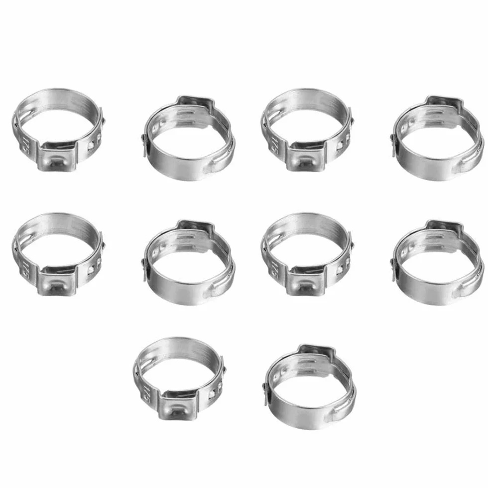 Opaski zaciskowe, 10 szt. regulowanych zacisków śrubowych ze stali nierdzewnej 304 o średnicy 8-152 mm do rur i węży(10.3 12.8 mm)