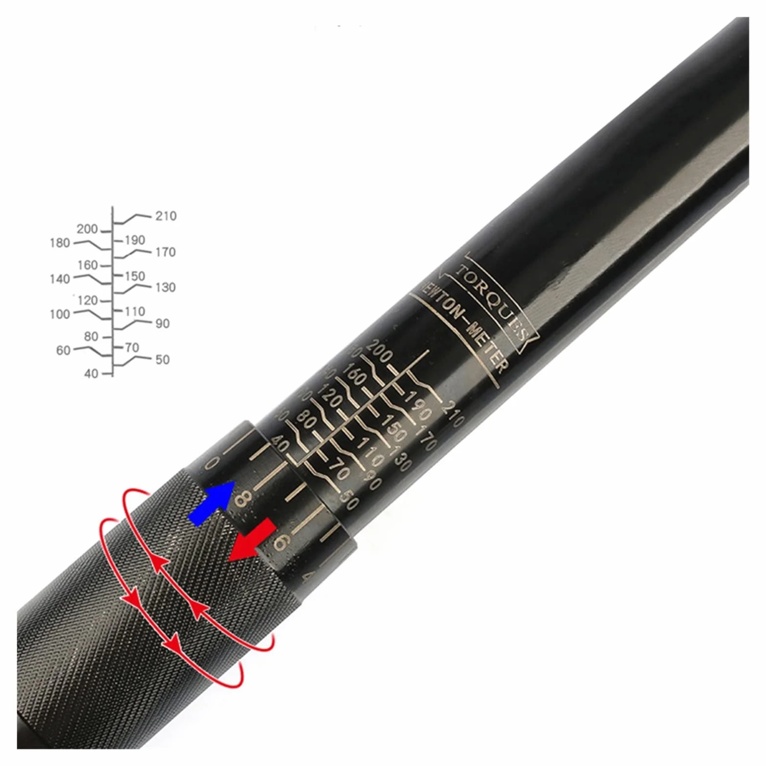 Cyfrowy klucz dynamometryczny 1/2 "Torque Preset Moment Drive Tool 28-210 Nm Pozytywny Negatywny Dwukierunkowy Spanner Auto Naprawa Narzędzia ręczne ze wskaźnikami LED o dokładności ±1%.