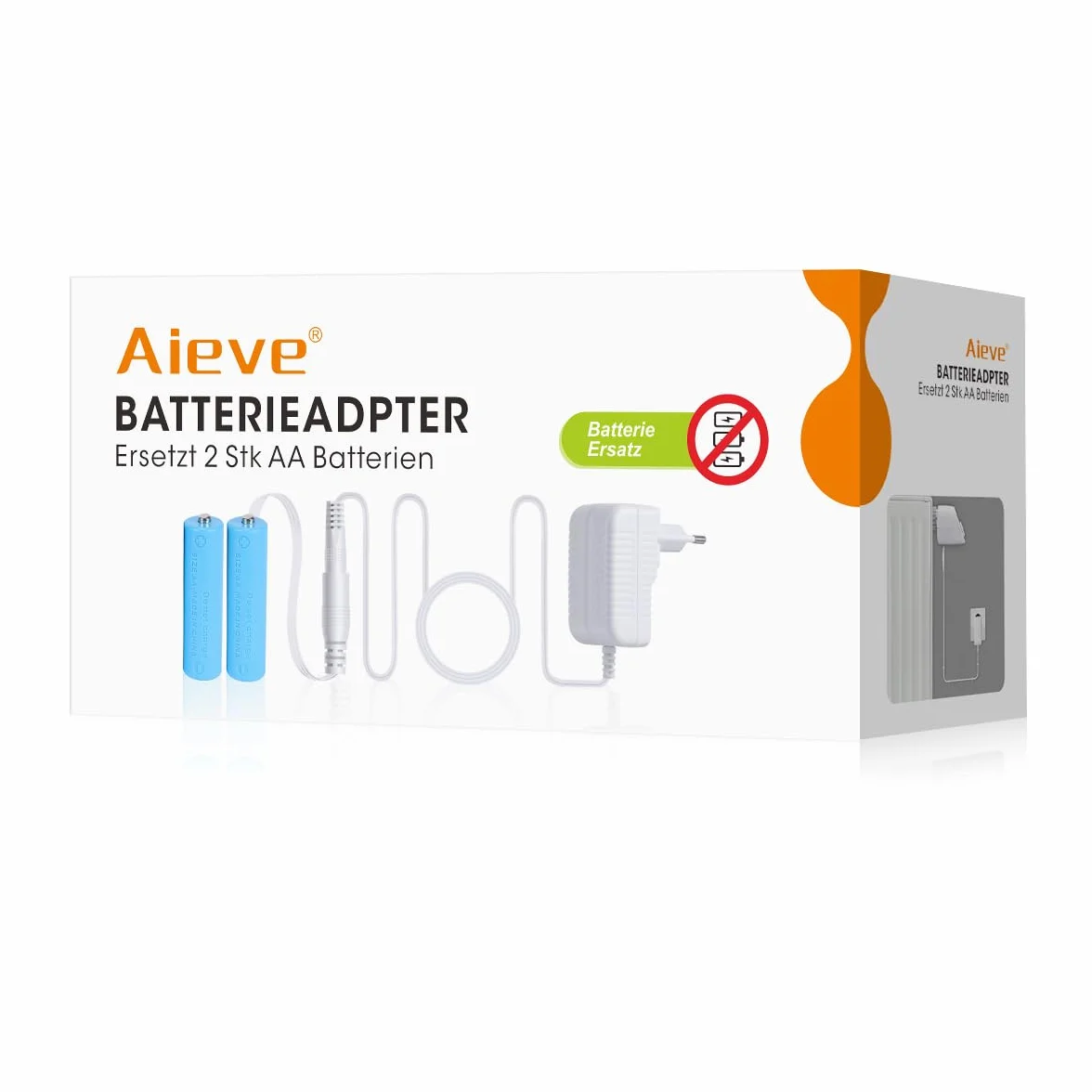 Zasilacz AIEVE 3 V zamiennik 2 baterii AA kompatybilny z termostatem Bosch Homematic IP Eve Thermo Smart Home