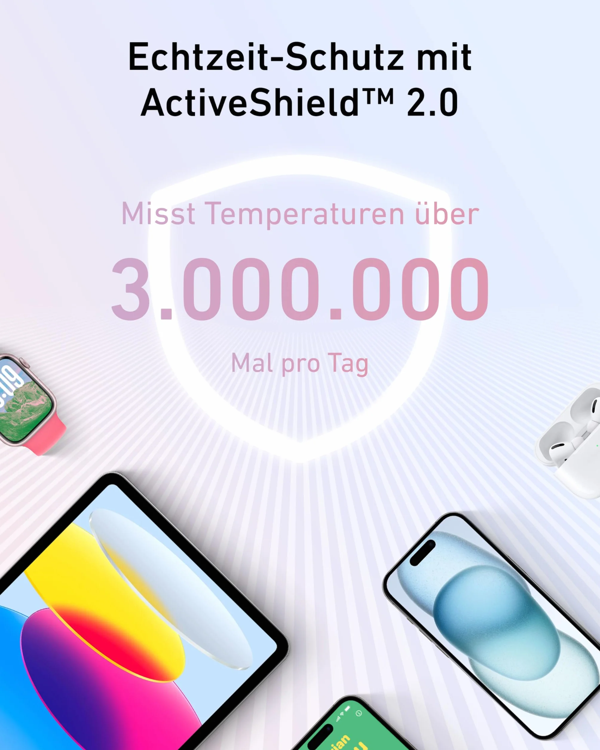 Powerbank Zolo firmy Anker, 20 000 mAh 30 W, szybka przenośna ładowarka z wbudowanym kablem USB-C, 1 USB-C, 1 USB-A, akumulator do iPhone'a 15/15 Pro/15 Pro Max/15 Plus, Galaxy i innych (niebieski)