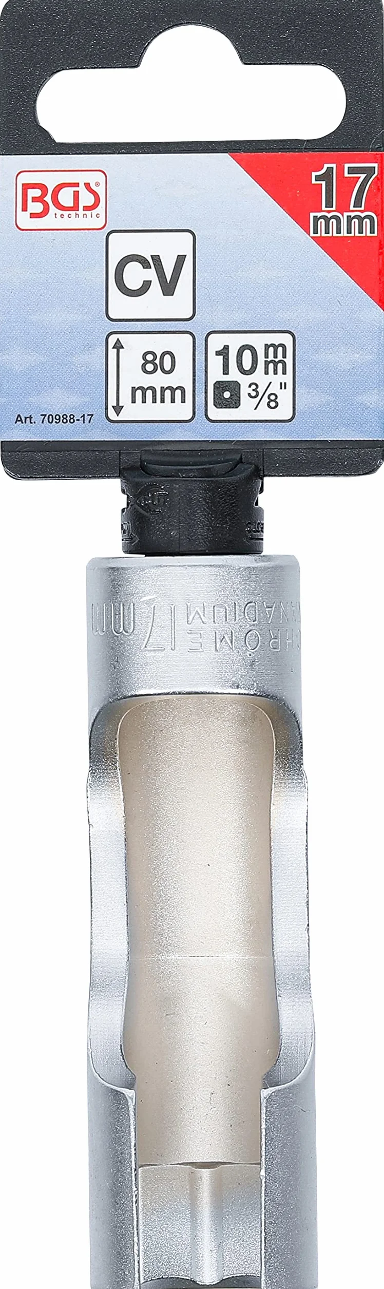 BGS 70988-17 | Specjalna nasadka do klucza nasadowego z wycięciem | 10 mm (3/8") | 17 mm