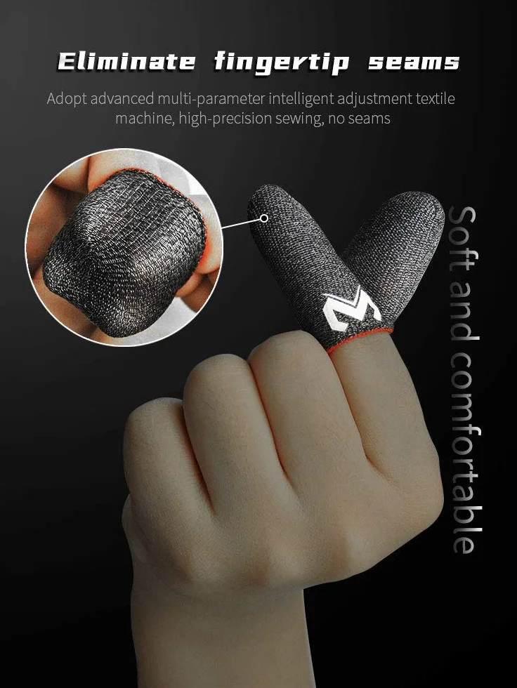 Finger Sleeve zestaw 6 rękawiczek do gier odporne na pot jedwabiste