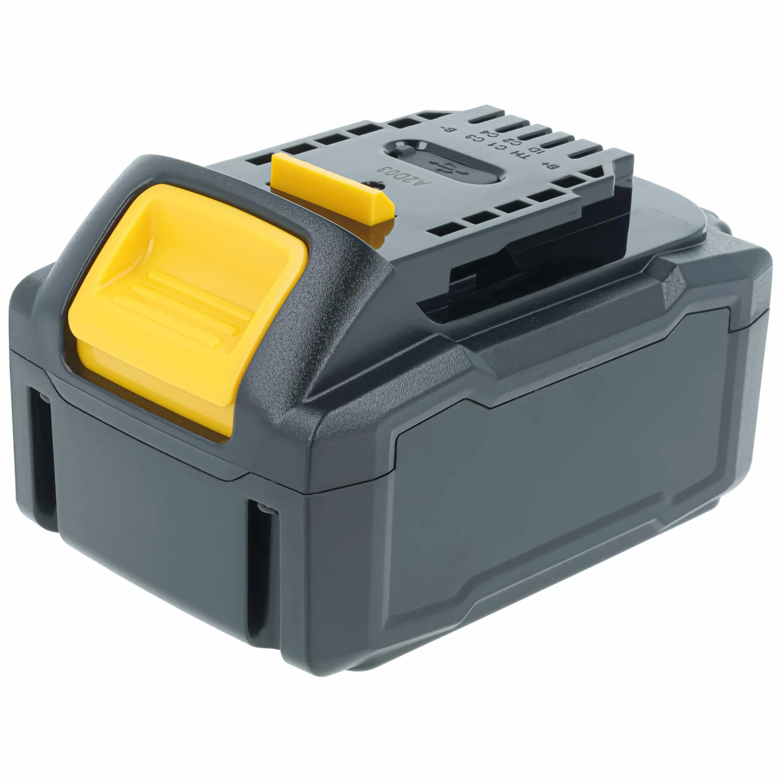 vhbw 2 x zamiennik baterii do Dewalt DCB206 do elektronarzędzi (5000 mAh, litowo-jonowy, 18 V), 1 x port USB C