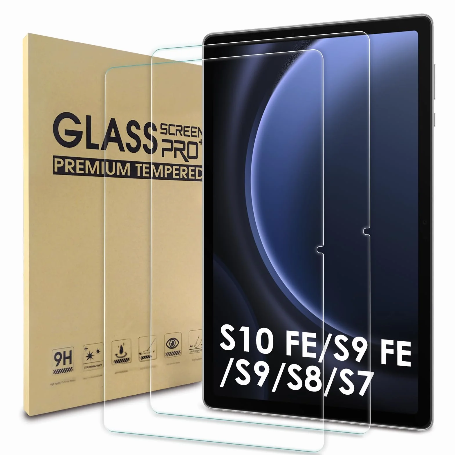 Samsung Galaxy Tab S10 Lite S9 FE S10 F S9 10,9" 2,5D Tempered Glass 9H Folia Ochronna Zestaw 2 sztuk