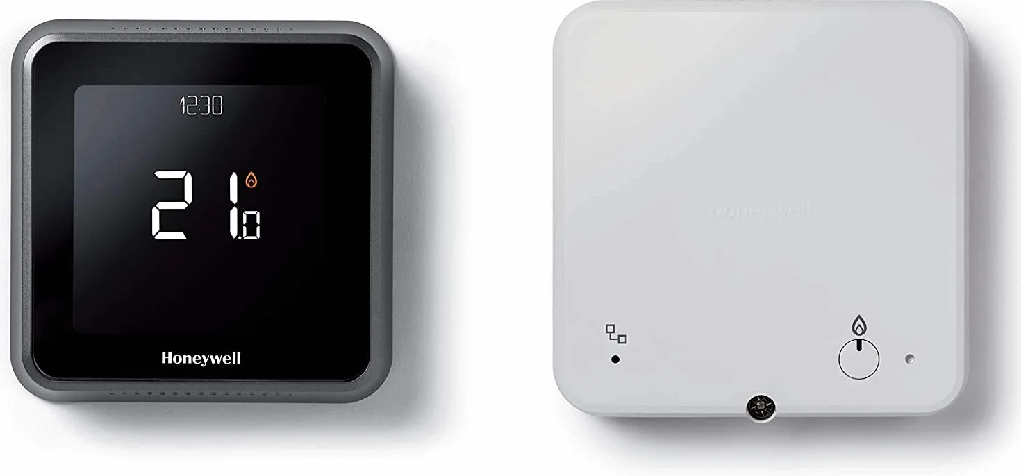 Honeywell Home Y6R910WF6068 Blanc T6 inteligentny termostat WiFi, połączenie z aplikacją dla większej oszczędności i wydajności. Kompatybilny z Apple HomeKit, Google Home, Amazon Alexa i IFTTT, biały, 103 x 103 mm