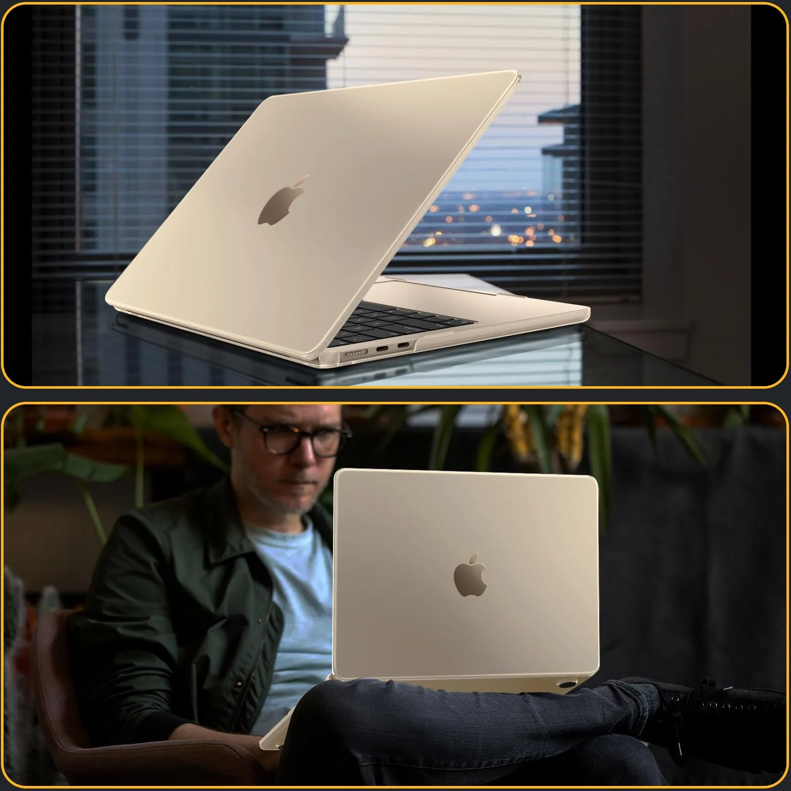 FINTIE Etui kompatybilne z MacBook Air 13,6 cala M5 M4 M3 M2 (2026/2025/2024/2022) - [Ultracienkie i matowe wykończenie] Lekkie etui zapobiegające odciskom palców, matowe światło gwiezdne