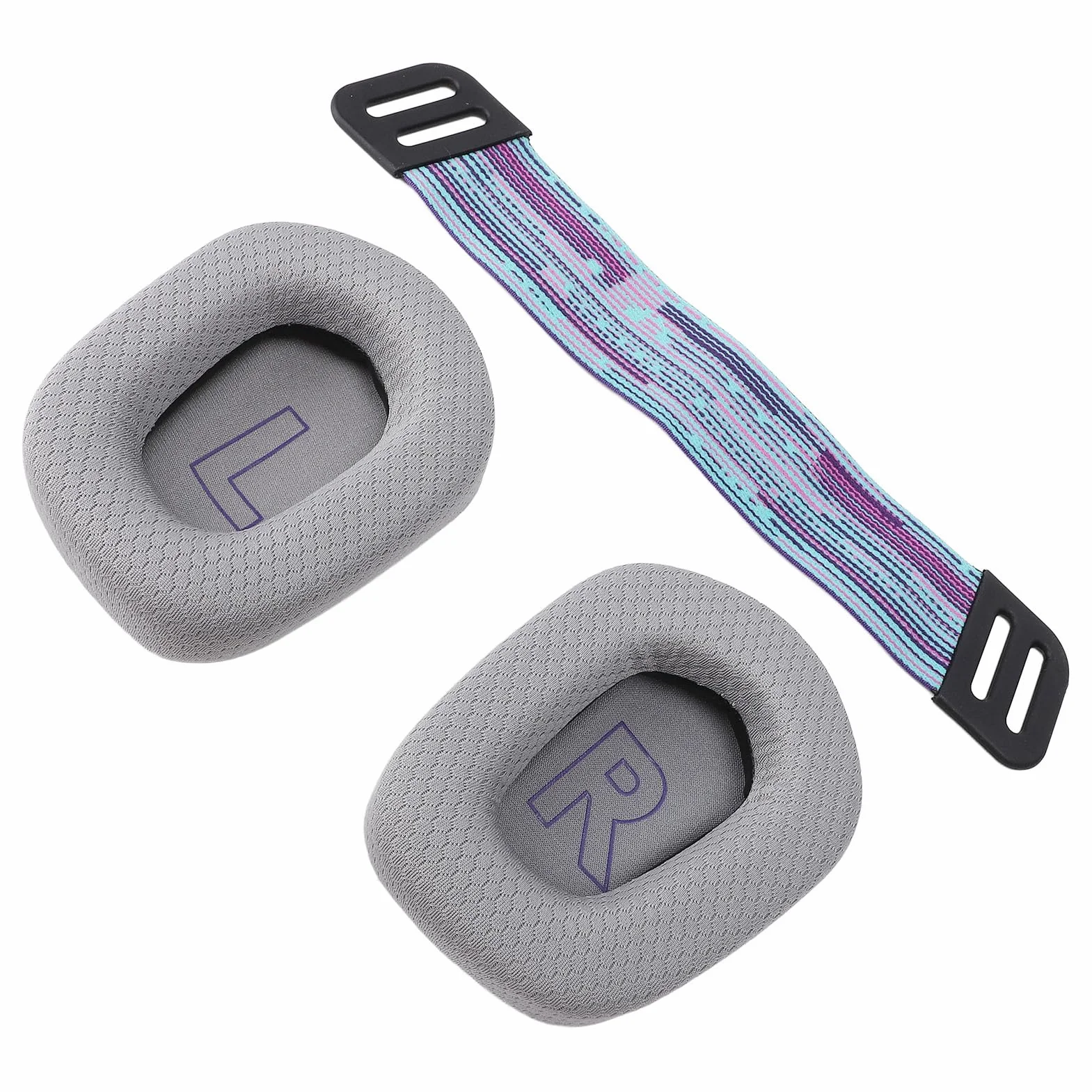 Tonysa Wymienne Nauszniki z Paskami do Zestawu Słuchawkowego G733 G335 (GRAY)