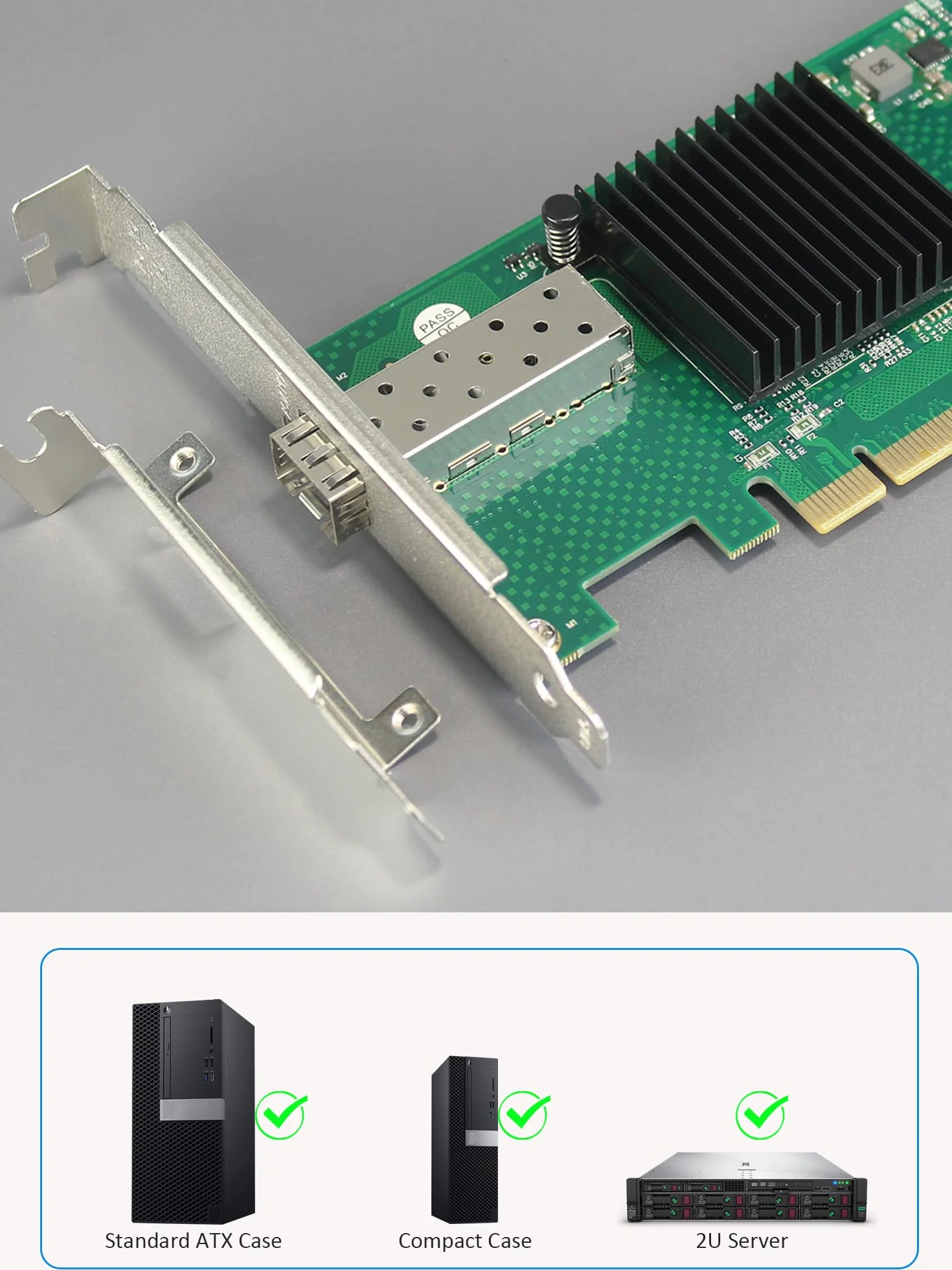 GLOTRENDS ST7315 Karta sieciowa 10Gb SFP+ Intel 82599EN X520-DA1 PCIe x4 niskoprofilowa