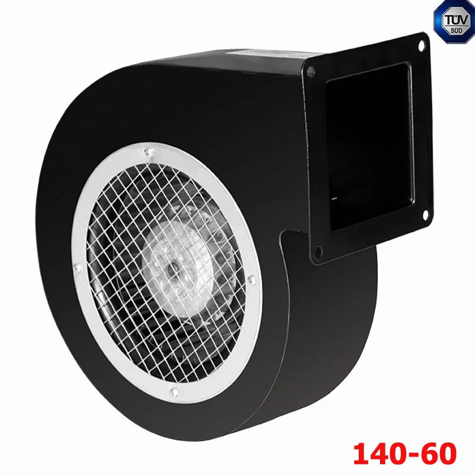 BDRS 140-60 przemysłowa dmuchawa odśrodkowa, wentylator odśrodkowy, wentylator promieniowy, dmuchawa ciśnieniowa, dmuchawa promieniowa, z ocynkowaną obudową stalową, 230 V – 485 m³/h