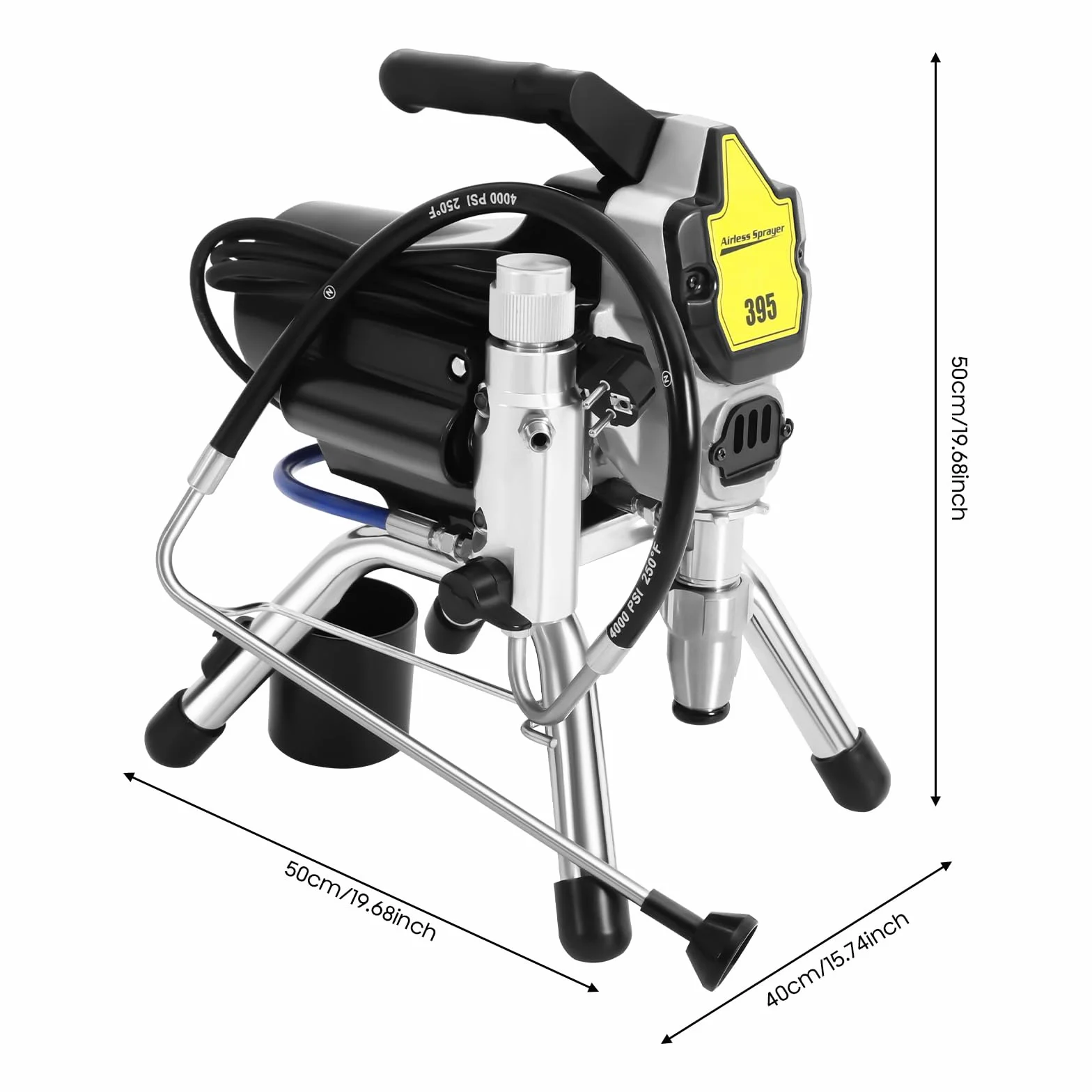 Przenośny opryskiwacz farby Airless, 1800 W, 220 V, 3300 psi, wysoce wydajny elektryczny opryskiwacz natryskowy, maszyna do malowania natryskowego, wysokociśnieniowy system natryskowy z rurą