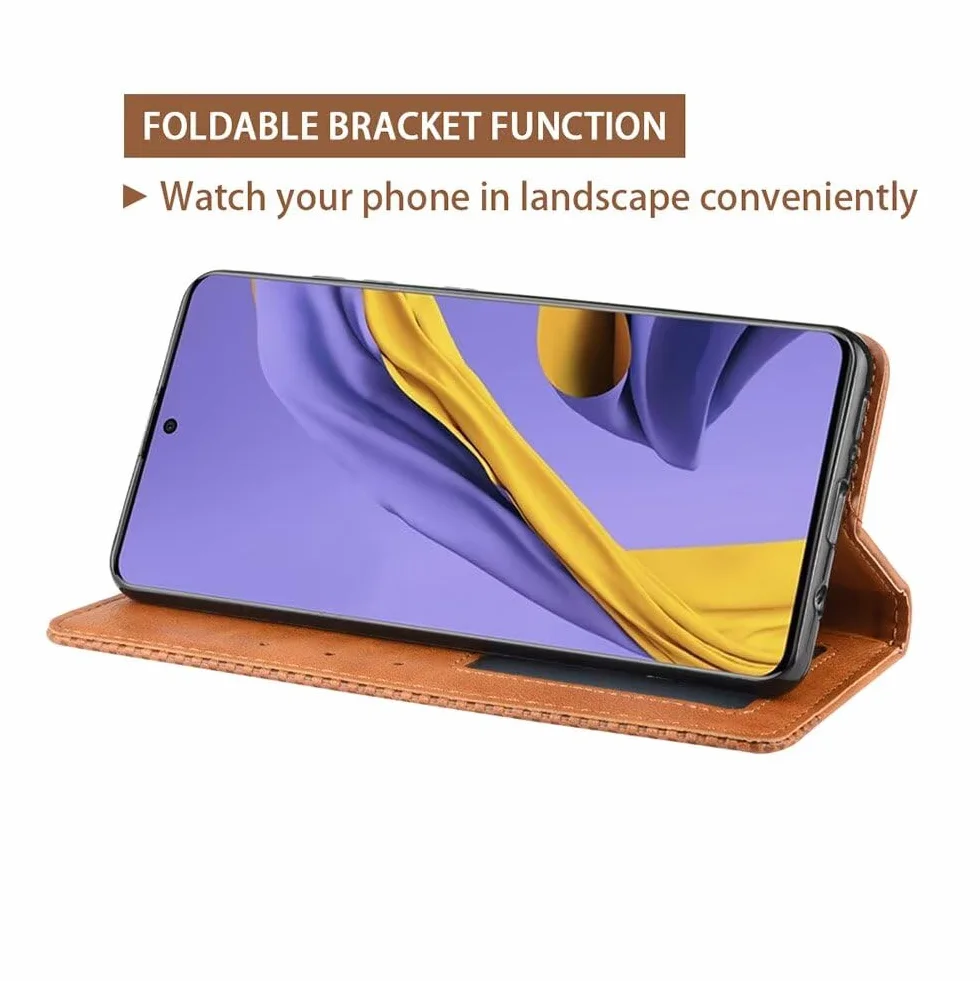 EASSGU Etui do Motorola Moto g56 5G (6,72 cala) z klapką ze skóry PU magnetyczne, 3 gniazda kart, portfel, czarne