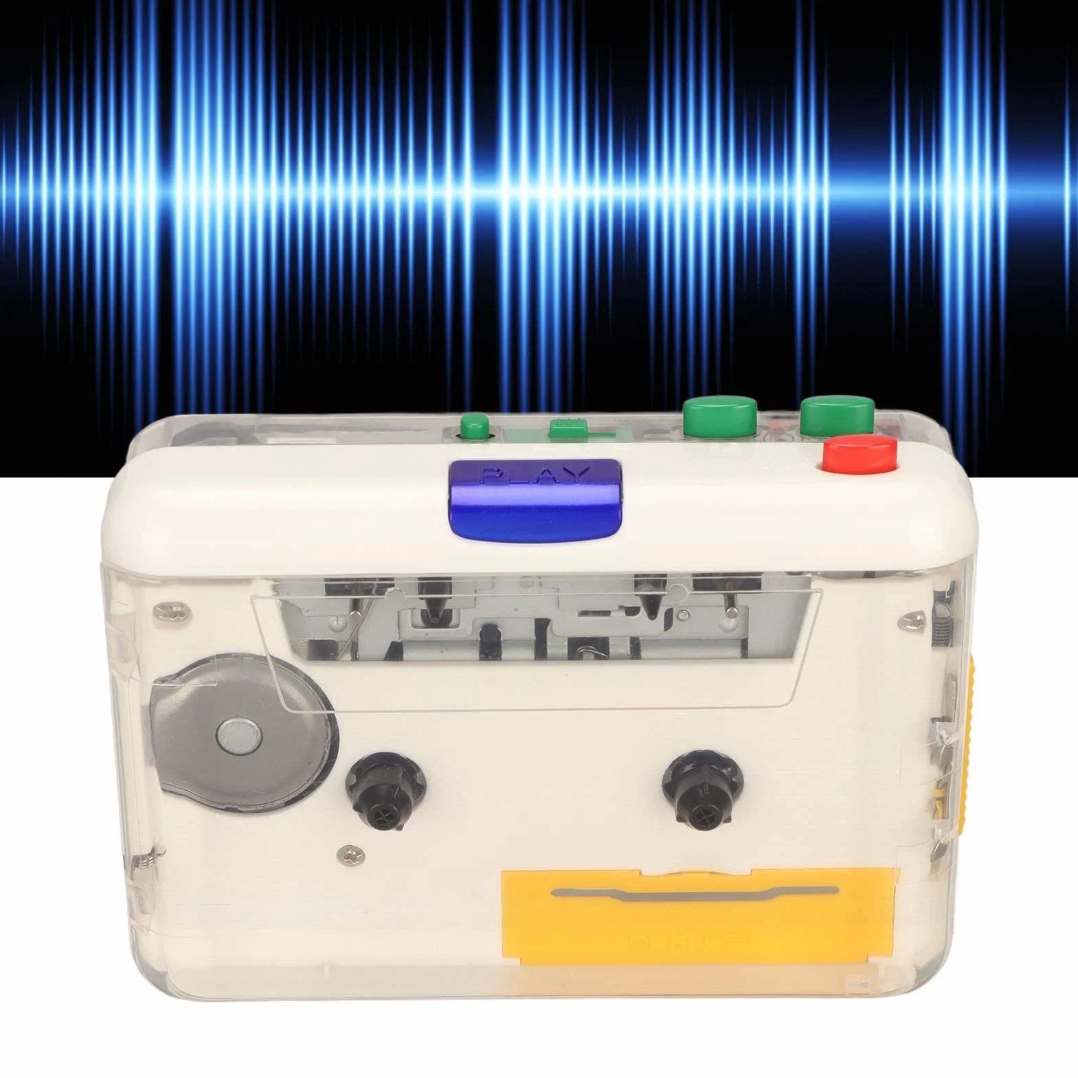 Przenośny konwerter kasety USB na MP3, ładowalny odtwarzacz kasetowy, Plug and Play, słuchawki