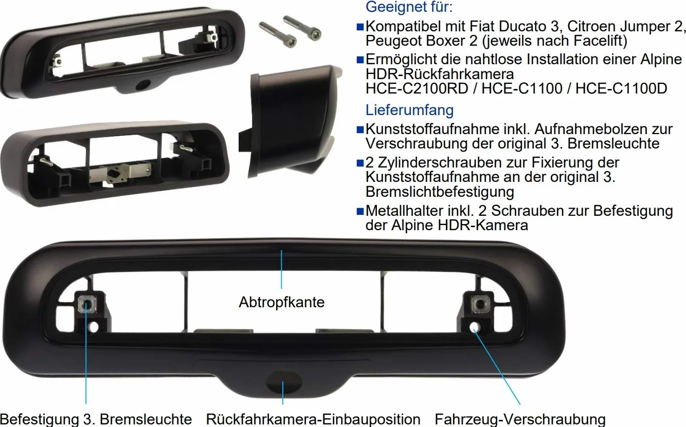 Alpine KIT-R1 DUC obudowa kamery cofania Ducato