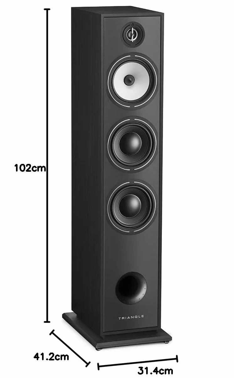 TRIANGLE BOREA BR08 Głośnik podłogowy Hi-Fi 150 W 92 dB 16 cm Czarny para