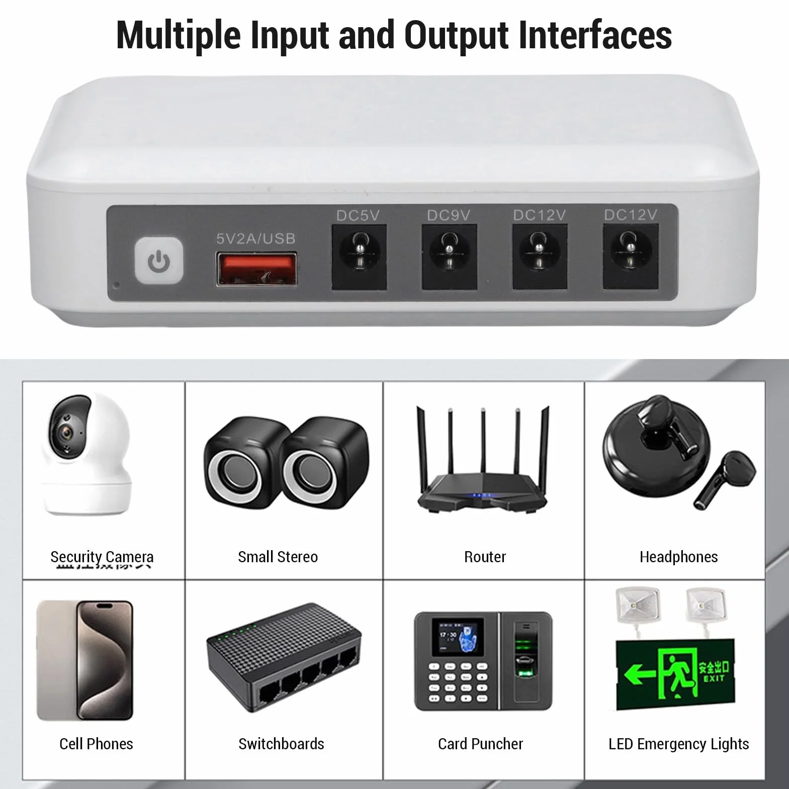 Mini UPS Battery Backup 6000 mAh 5V 9V 12V Nieprzeprzepuszczalny Zasilacz do Routera Modemu Kamery Bezpieczeństwa (wtyczka UE)
