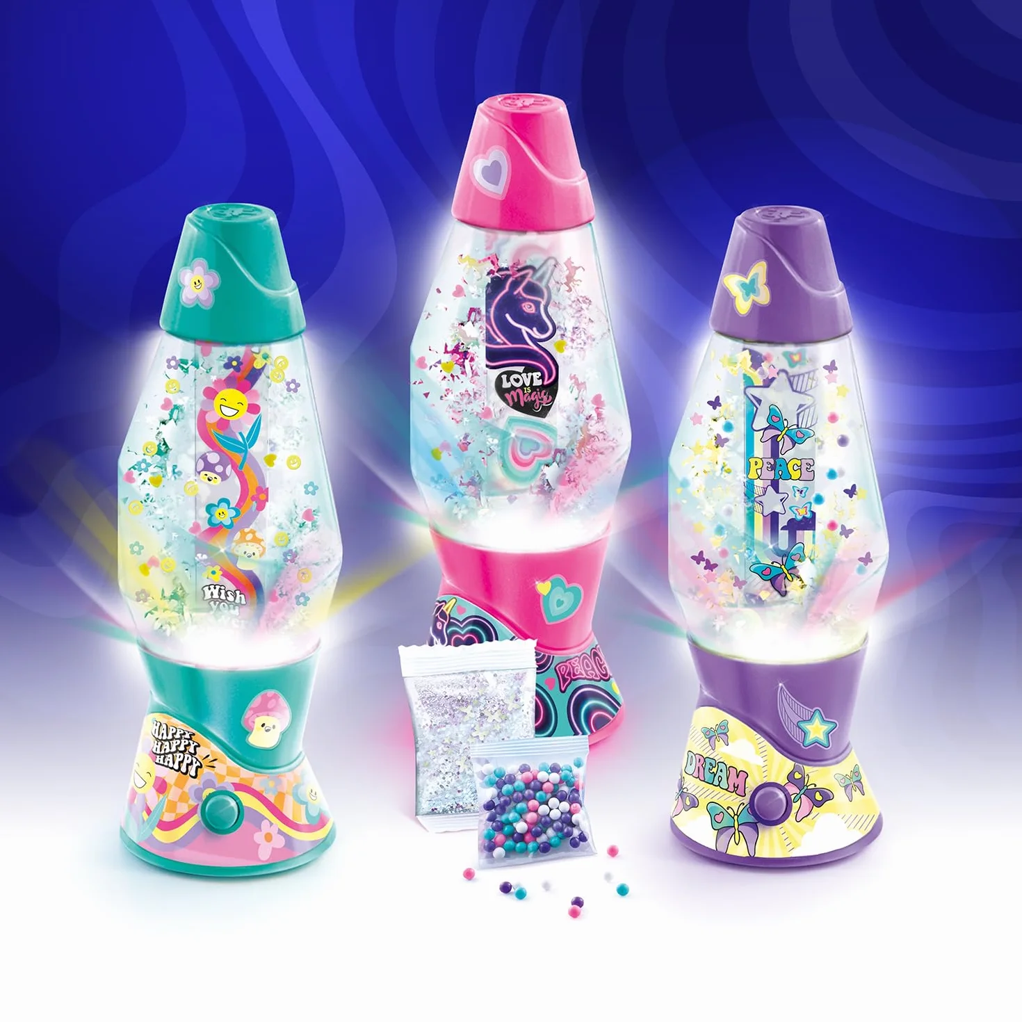 Canal Toys Lampa Mini Lava DIY, zielona niebieska fioletowa, jeden rozmiar