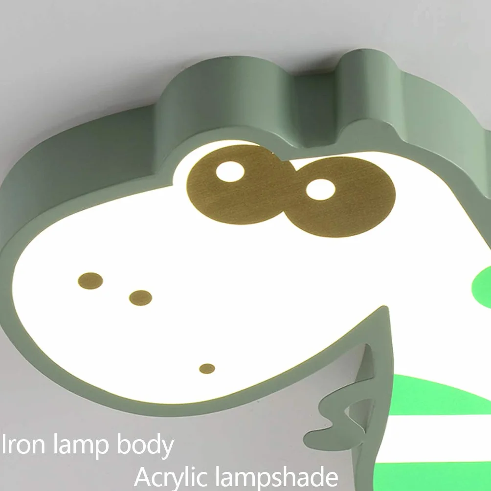 Lampa sufitowa LED, dinozaur, dla chłopców, sypialni, nowoczesna dekoracja wnętrza, żyrandol, do przedszkola, kreatywna lampa sufitowa, do salonu, sypialni, pokoju dziecięcego, 48 cm/różowa