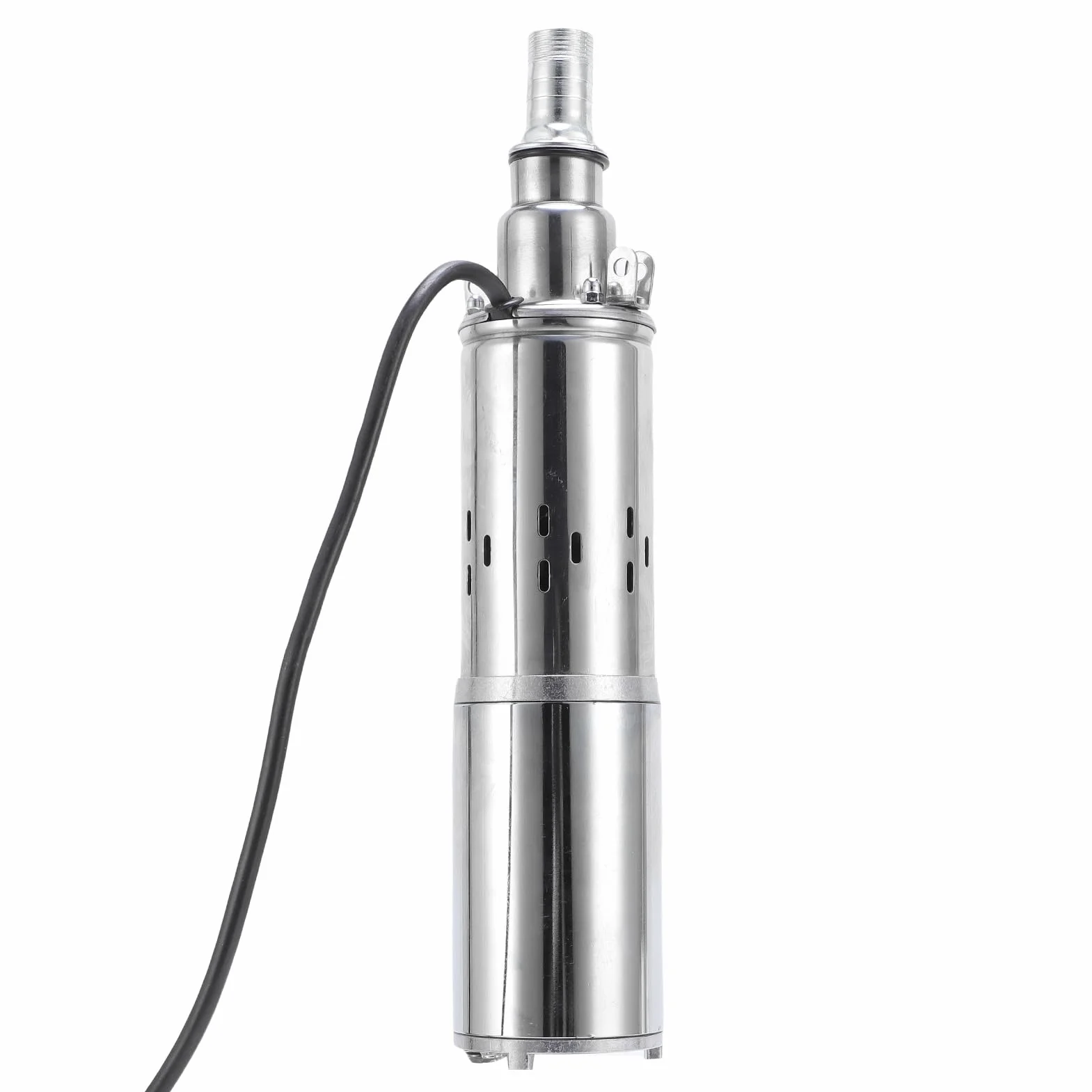 FTVOGUE Słoneczna Zatapialna Pompa Wodna Pompa Głębinowa ze Stali Nierdzewnej 340 W 25 Mm Wylot 60 M Głowica 1,5 M3h do Kształtowania Krajobrazu Nawadnianie Ogrodu Transfer Wody W Gospodarstwie