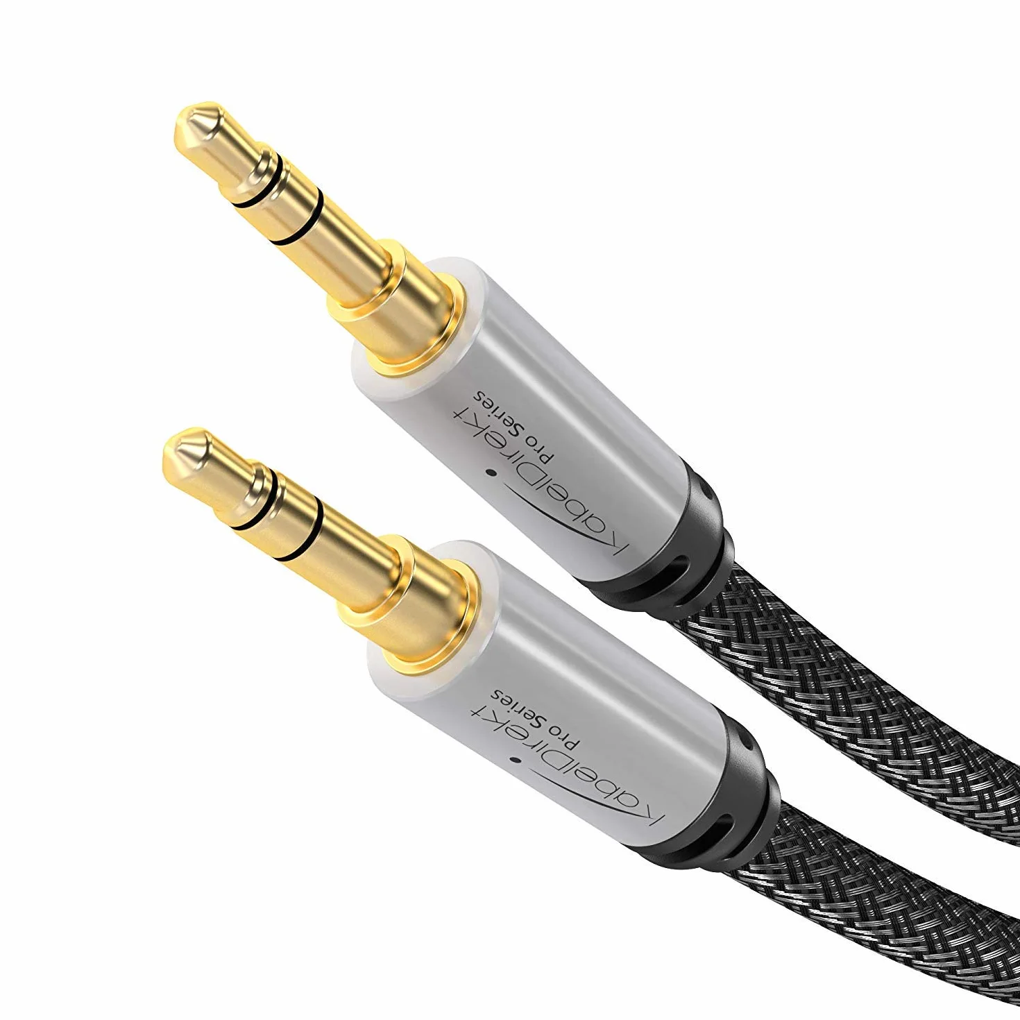KabelDirekt Przewód stereo jack AUX audio 3,5mm nylonowy 0,5m