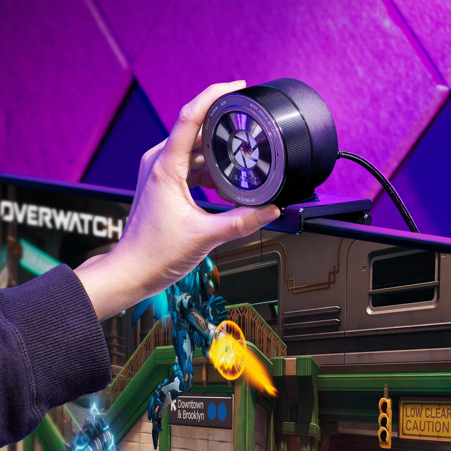 Razer Kiyo Pro Ultra kamera internetowa 4K UHDR autofokus AI czujnik 2,9 μm czarny