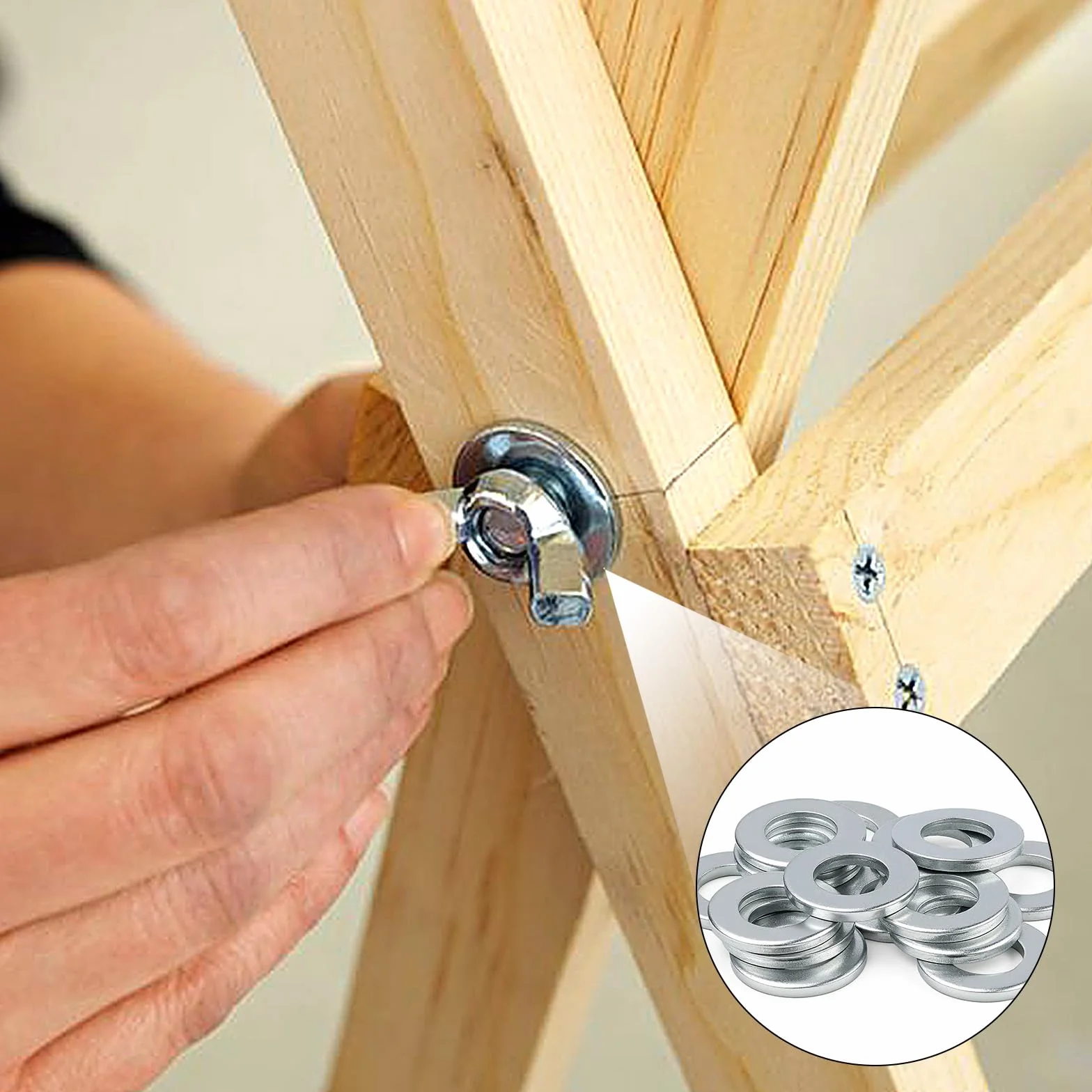 Mbsomnus Zestaw 30 podkładek M12, podkładki DIN125, podkładki do karoserii, ID 13 mm AD 24 mm, podkładki wkładane, asortyment srebrnych podkładek dopasowujących do nakrętek, śrub, pręt gwintowany