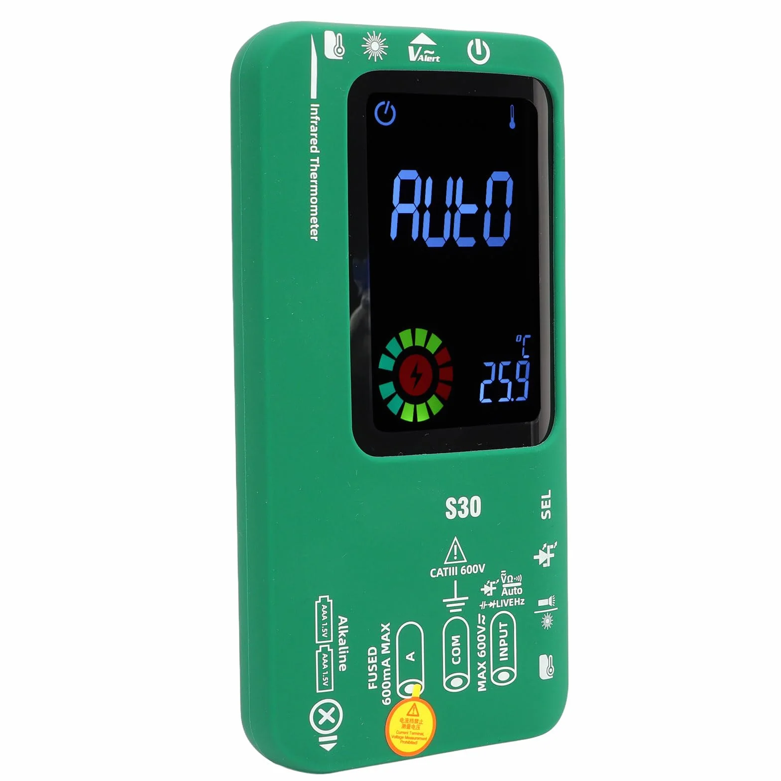 Cyfrowy multimetr wielofunkcyjny termometr na podczerwień analizator obwodu HD kolorowy wyświetlacz LCD do warsztatu samochodowego, naprawa domu, elektroniczna elektrotechnika, materiał ABS