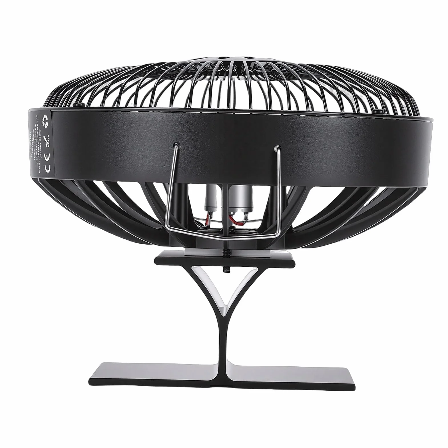 Wentylator Piecowy Zasilany Ciepłem, Wentylator Kominkowy ze Stopu Aluminium o Cichej Pracy, 100 do 250C 212 do 482F Dystrybucja Ciepła Pieców Opalanych Drewnem RV Camping