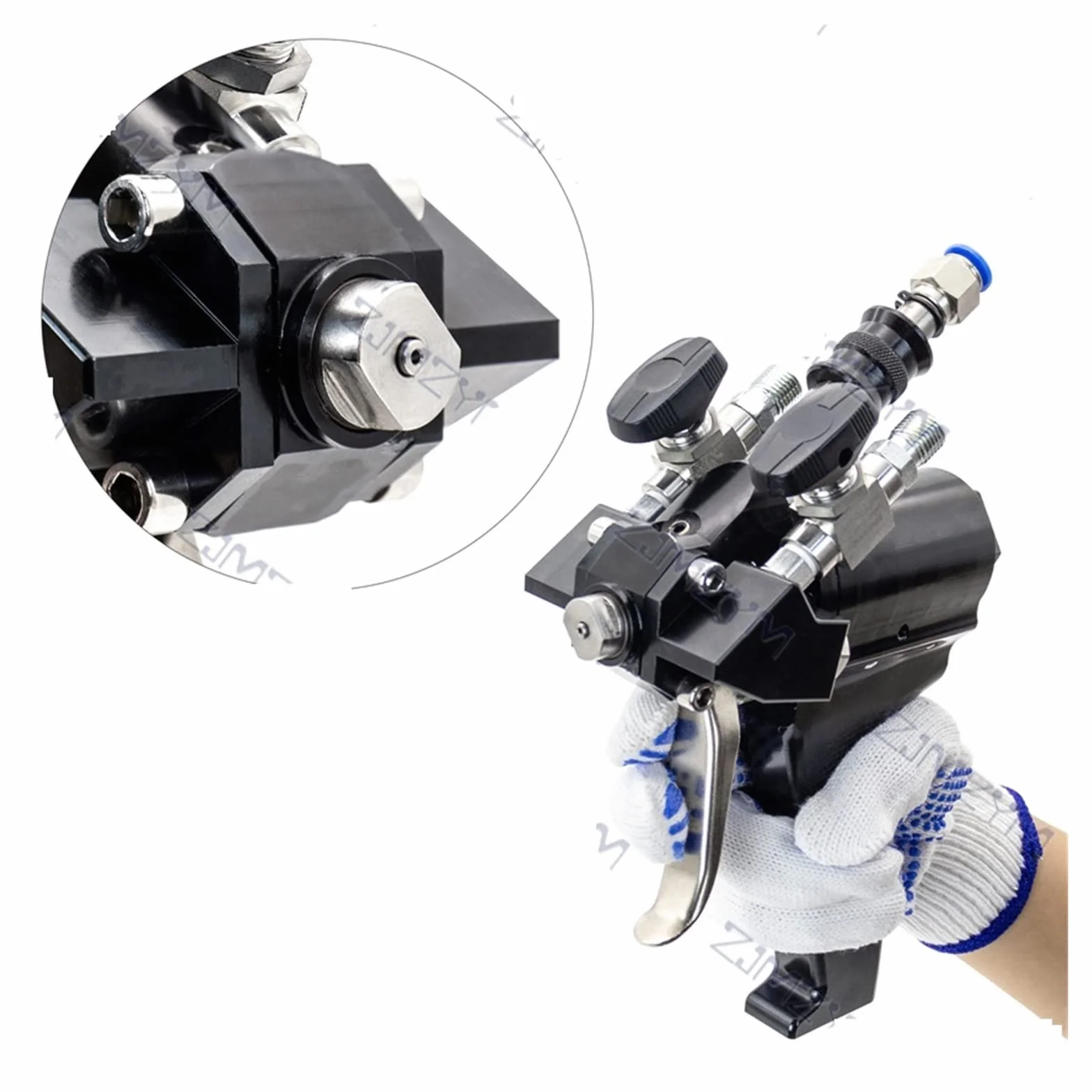 Pistolet natryskowy P2 PU z pianki poliuretanowej Pneumatyczny wysokociśnieniowy pistolet Max.35Mpa 1-12kg/min 0.2-1.2Mpa 1.6MM Przenośny