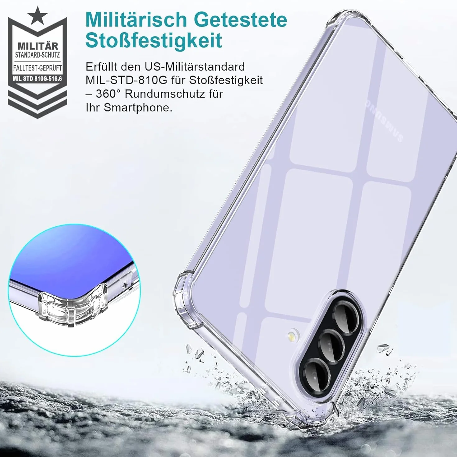 LeYi Etui do Samsung Galaxy A36 5G z 2 szkłem hartowanym, silikon TPU zderzak, odporny na wstrząsy futerał
