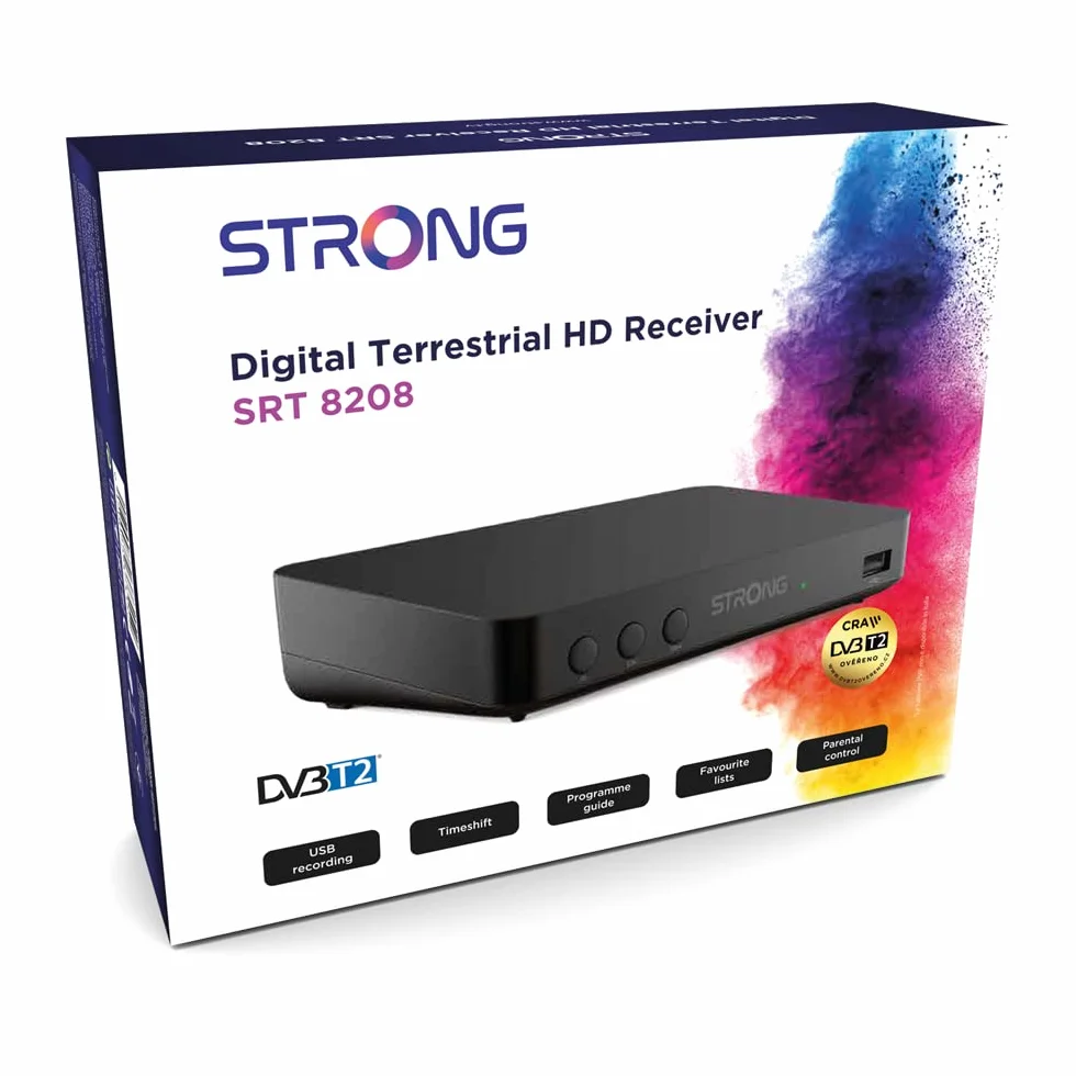 STRONG SRT8208 Cyfrowy odbiornik naziemny DVB-T2 HD HDMI